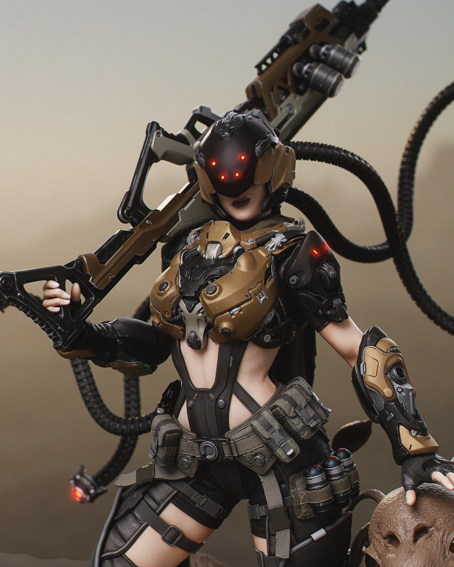 Kyla Style Tactical Operative – Unpainted 3D Printed Model Kit