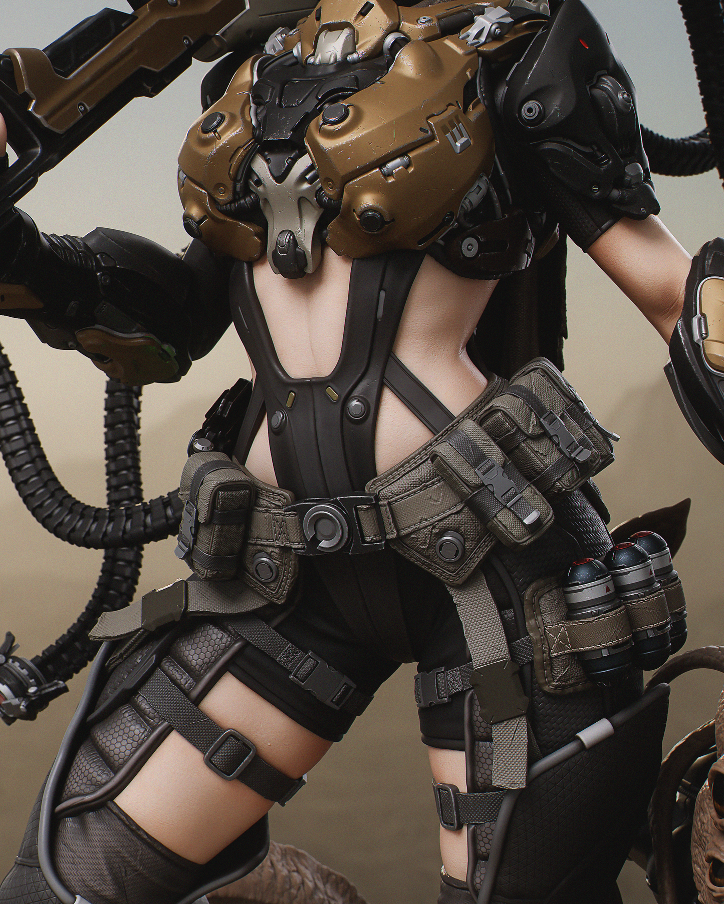 Kyla Style Tactical Operative – Unpainted 3D Printed Model Kit