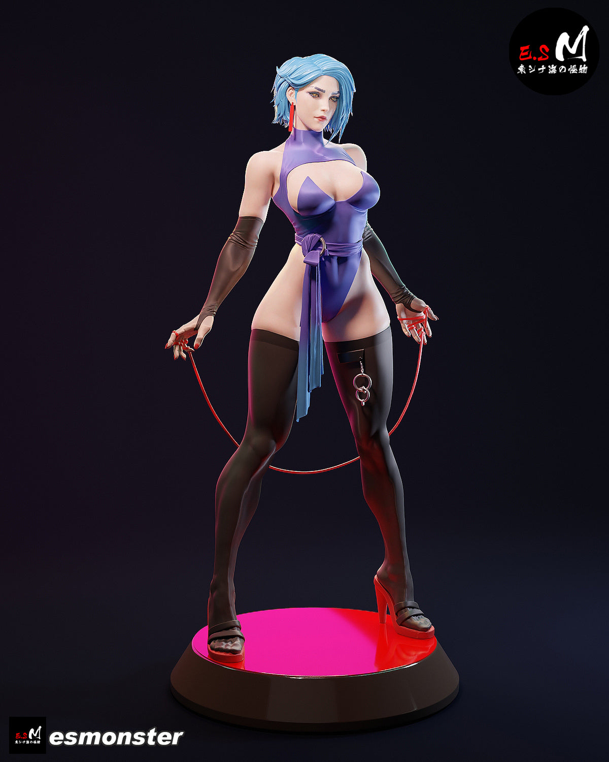 Cyberpunk Line Girl Sci-Fi Unpainted Resin Garage Model Kit (1/6-1/12)