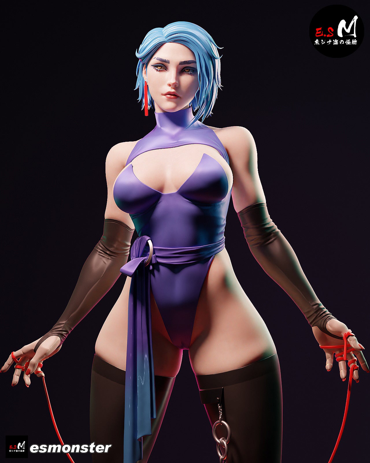 Cyberpunk Line Girl Sci-Fi Unpainted Resin Garage Model Kit (1/6-1/12)