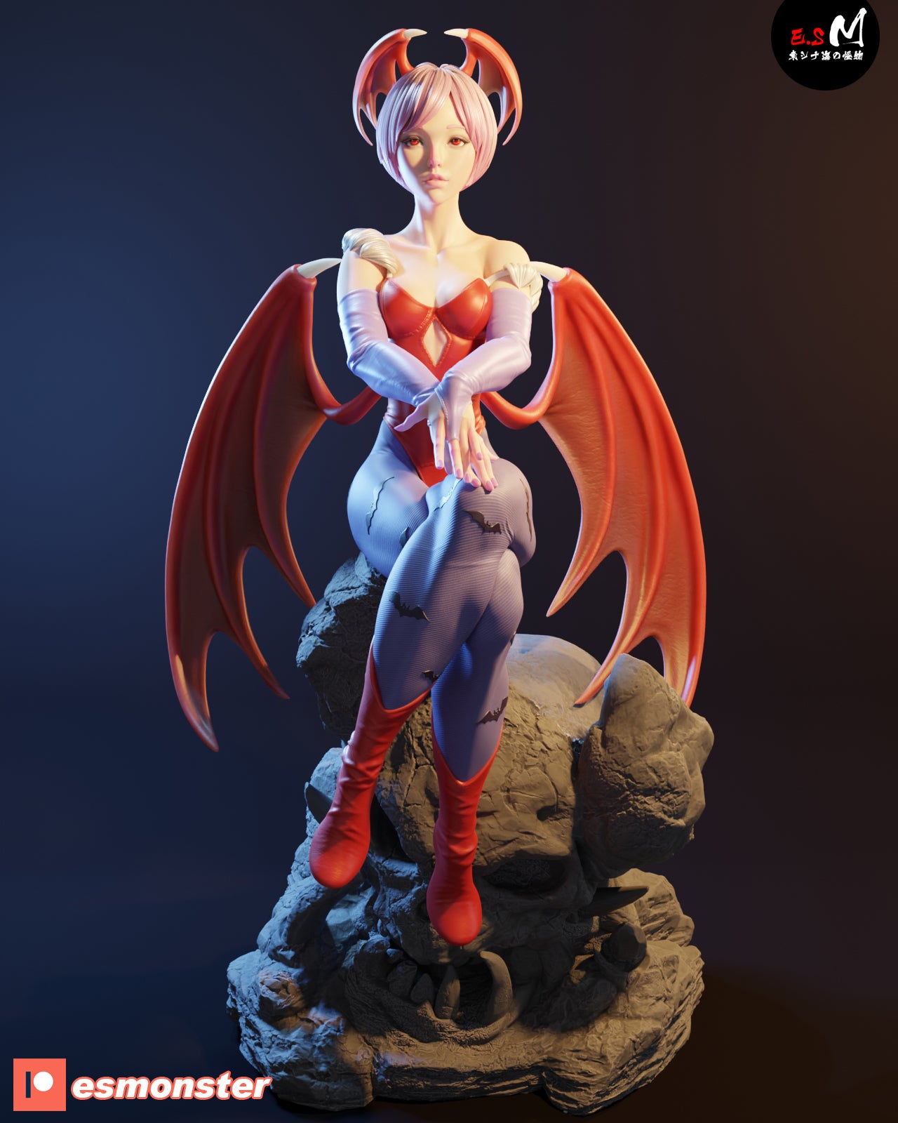 Lilith Aensland Alluring Style Darkstalkers Unpainted Resin Garage Kit (1/6-1/12