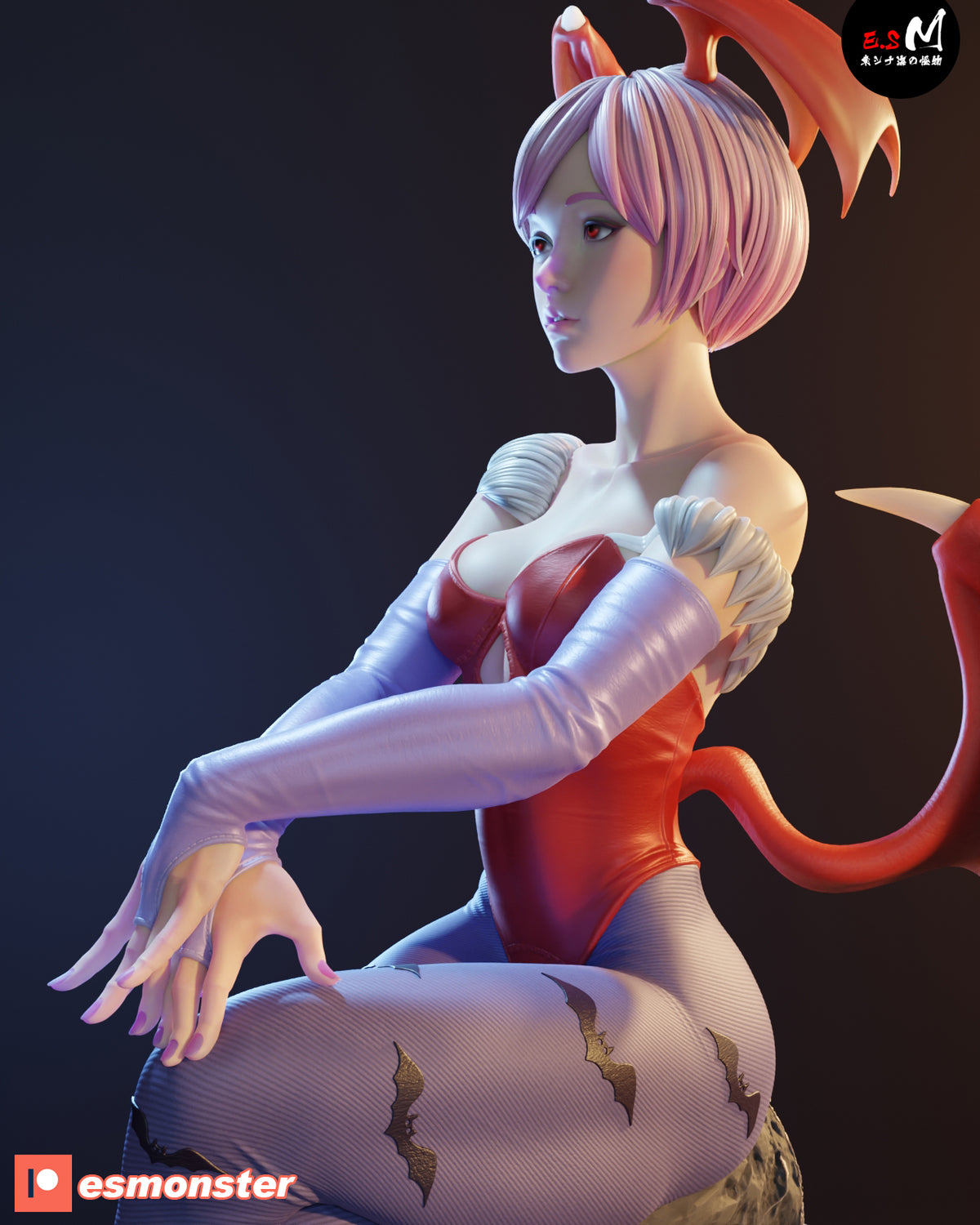 Lilith Aensland Alluring Style Darkstalkers Unpainted Resin Garage Kit (1/6-1/12