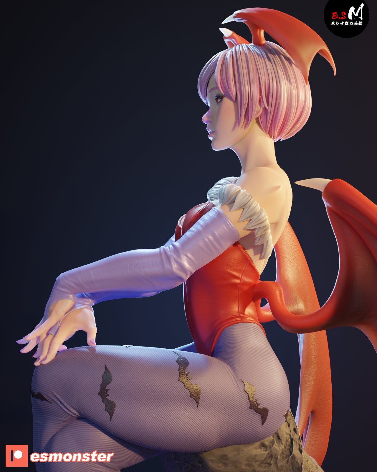 Lilith Aensland Alluring Style Darkstalkers Unpainted Resin Garage Kit (1/6-1/12