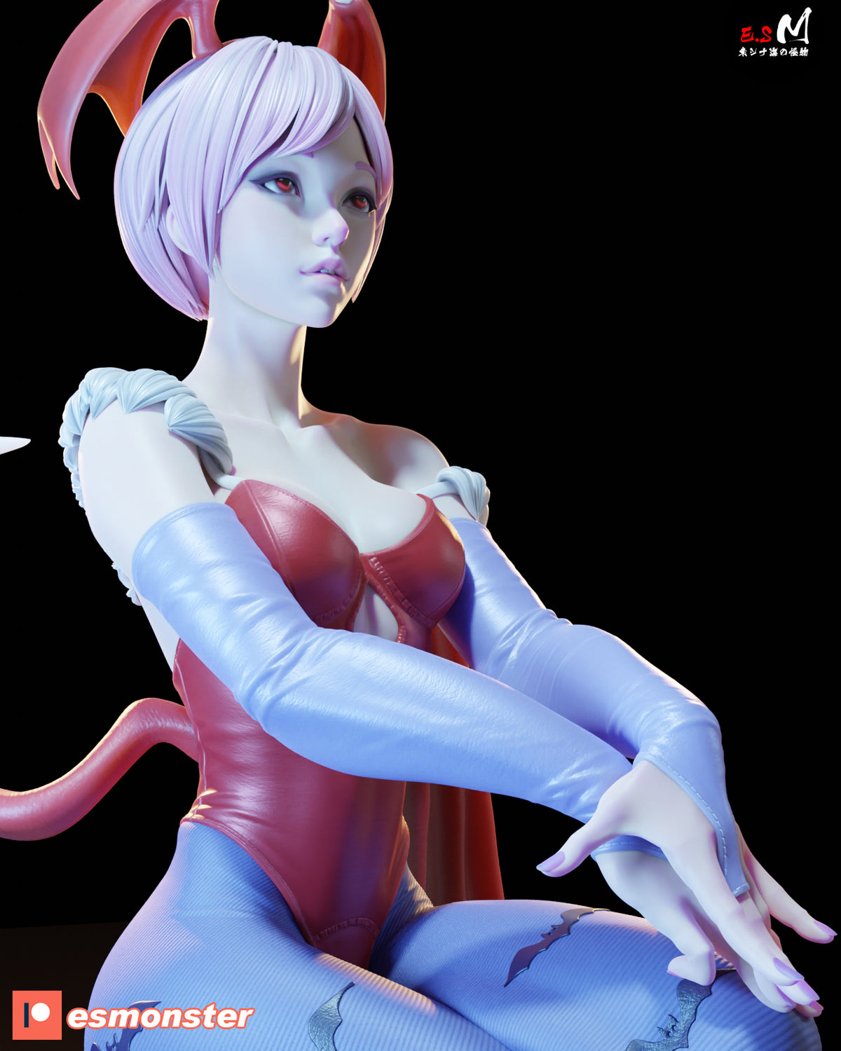 Lilith Aensland Alluring Style Darkstalkers Unpainted Resin Garage Kit (1/6-1/12
