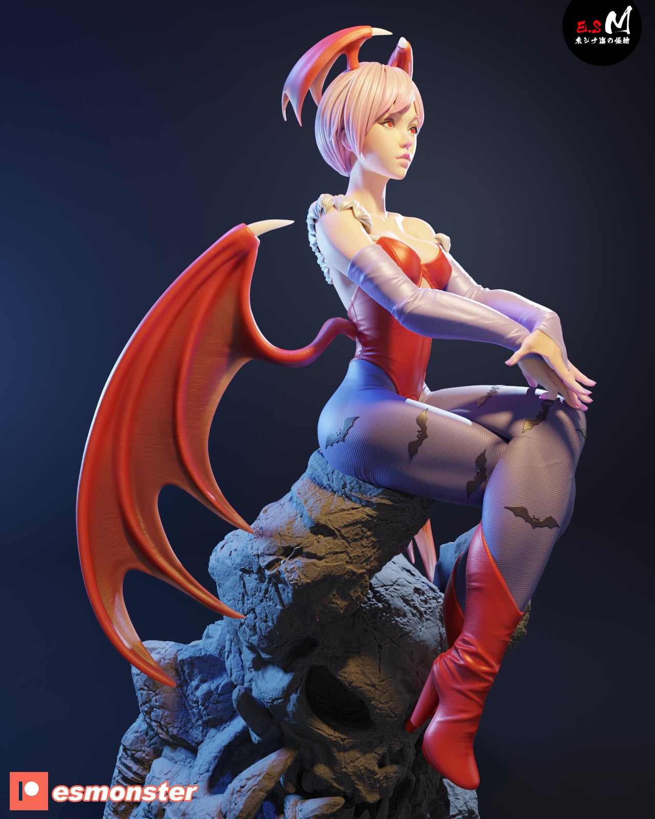 Lilith Aensland Alluring Style Darkstalkers Unpainted Resin Garage Kit (1/6-1/12