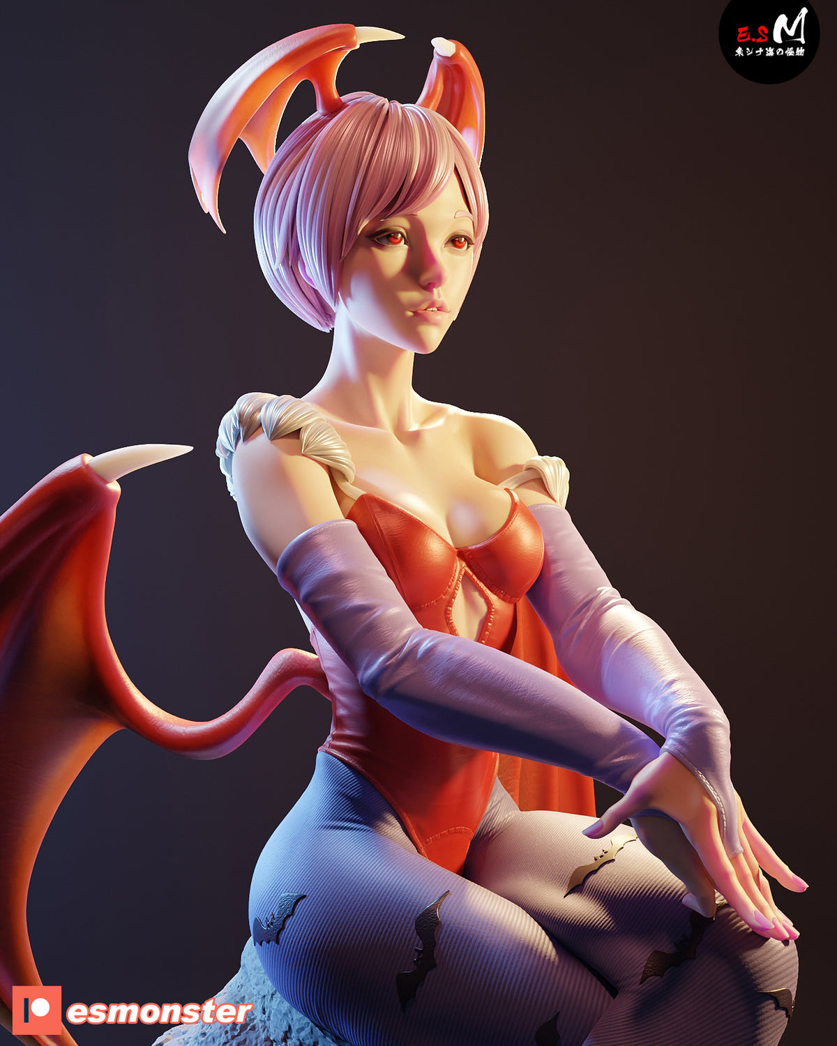 Lilith Aensland Alluring Style Darkstalkers Unpainted Resin Garage Kit (1/6-1/12