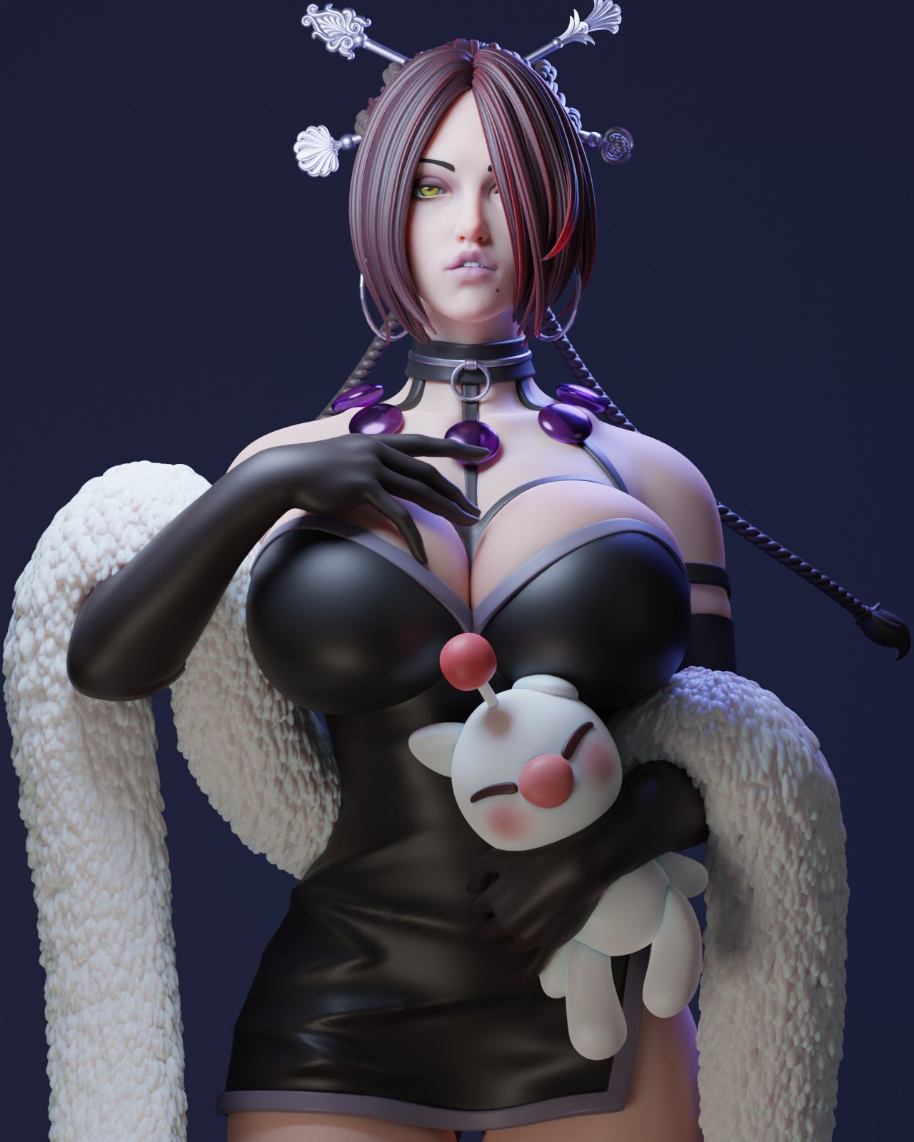 Lulu Alluring Style Final Fantasy JRPG Unpainted Resin Garage Model Kit (1/6-1/12)