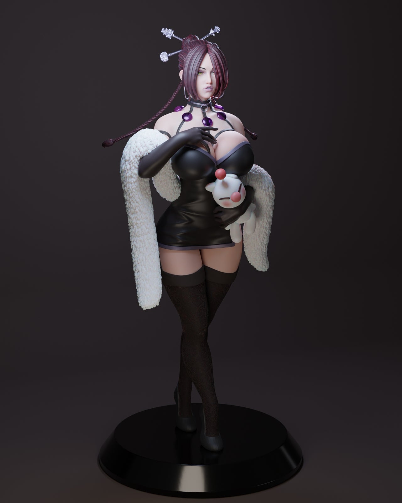 Lulu Alluring Style Final Fantasy JRPG Unpainted Resin Garage Model Kit (1/6-1/12)