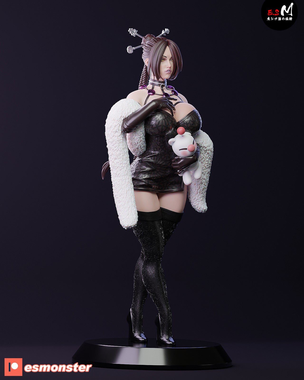 Lulu Alluring Style Final Fantasy JRPG Unpainted Resin Garage Model Kit (1/6-1/12)