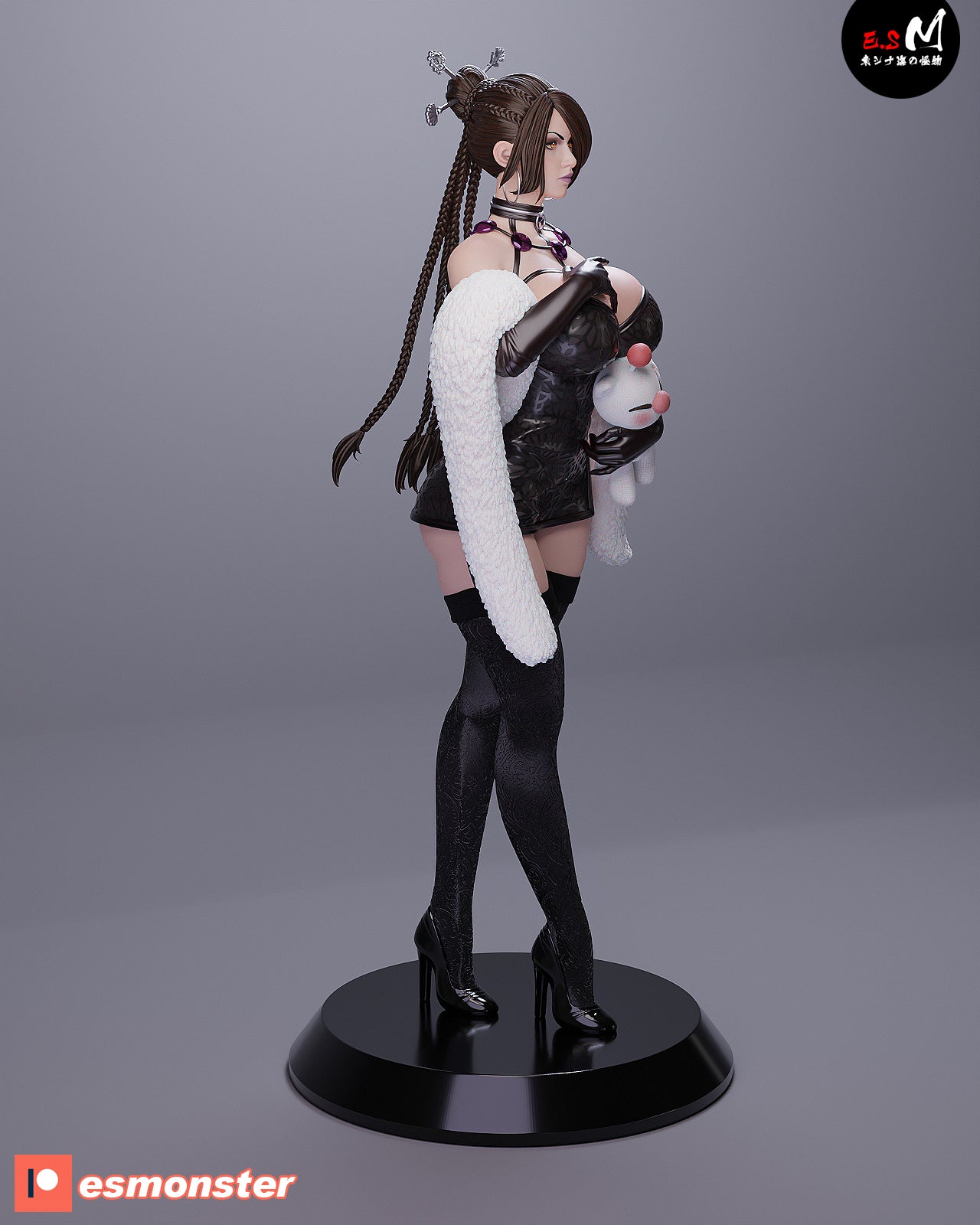 Lulu Alluring Style Final Fantasy JRPG Unpainted Resin Garage Model Kit (1/6-1/12)