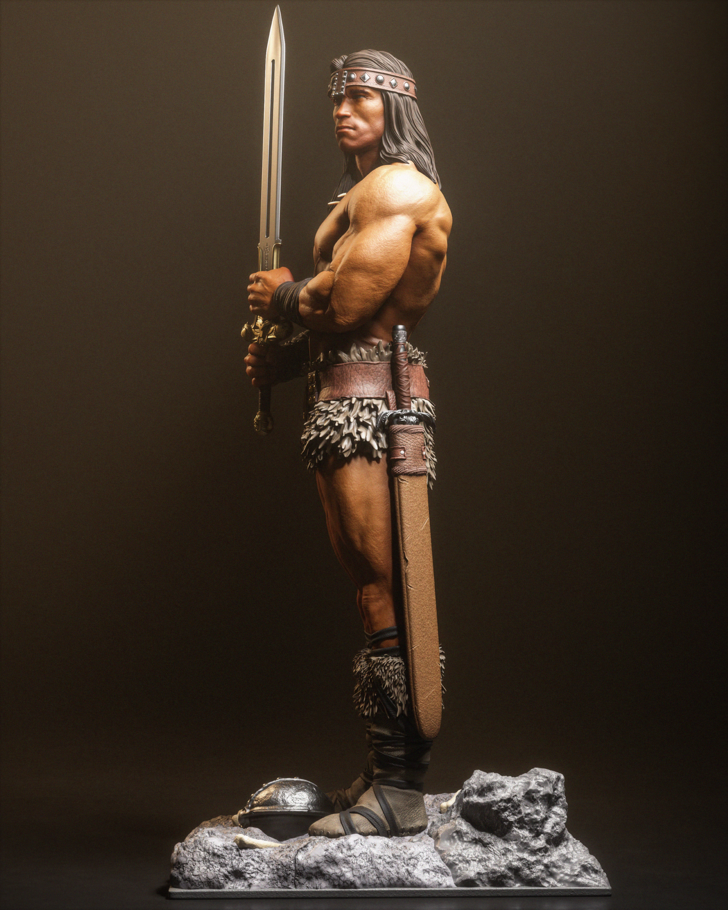 Conan style TV Barbarian King resin kit – Unpainted 3D Printed Model kit