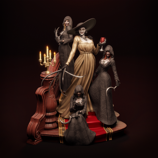 Lady Dimitrescu resin figure set