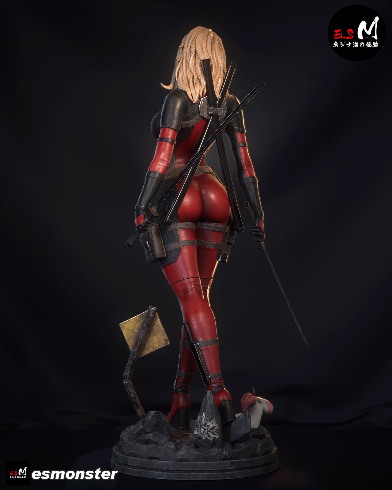 Lady Deadpool Standing Style Marvel Unpainted Resin Garage Model Kit (1/6-1/12)