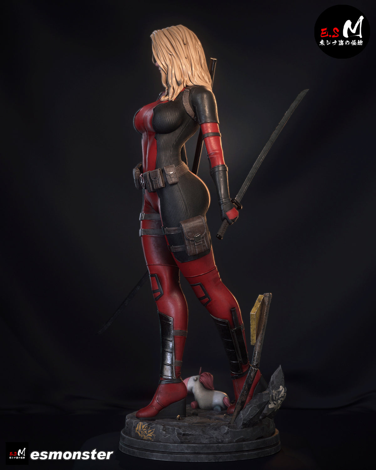 Lady Deadpool Standing Style Marvel Unpainted Resin Garage Model Kit (1/6-1/12)