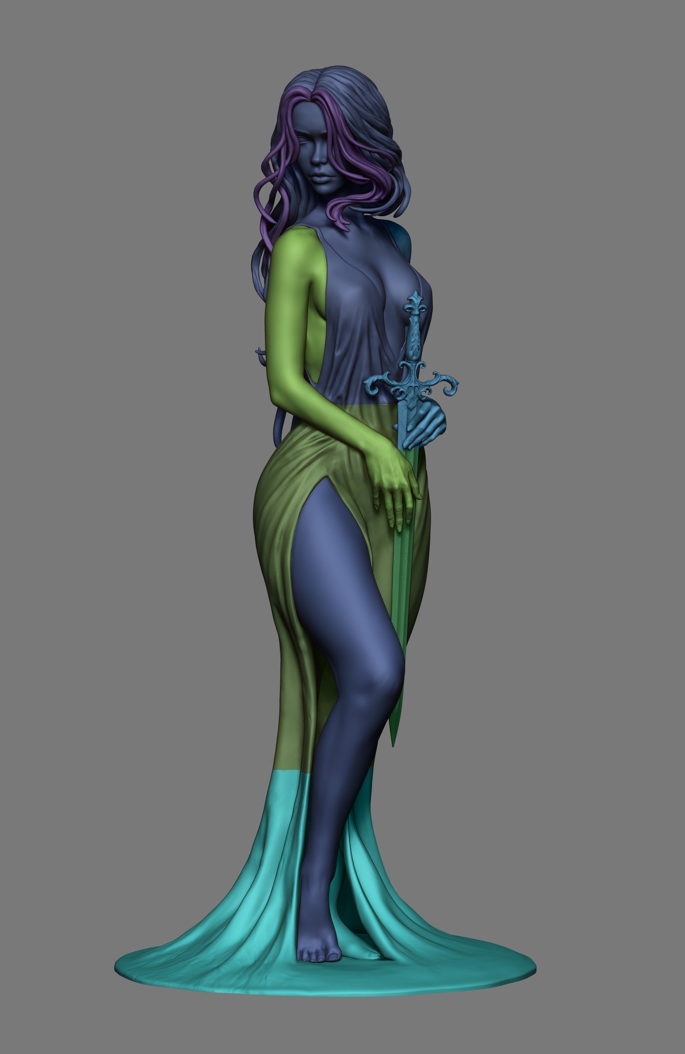 Lady of the Lake figure kit - Unpainted 3D printed resin model kit