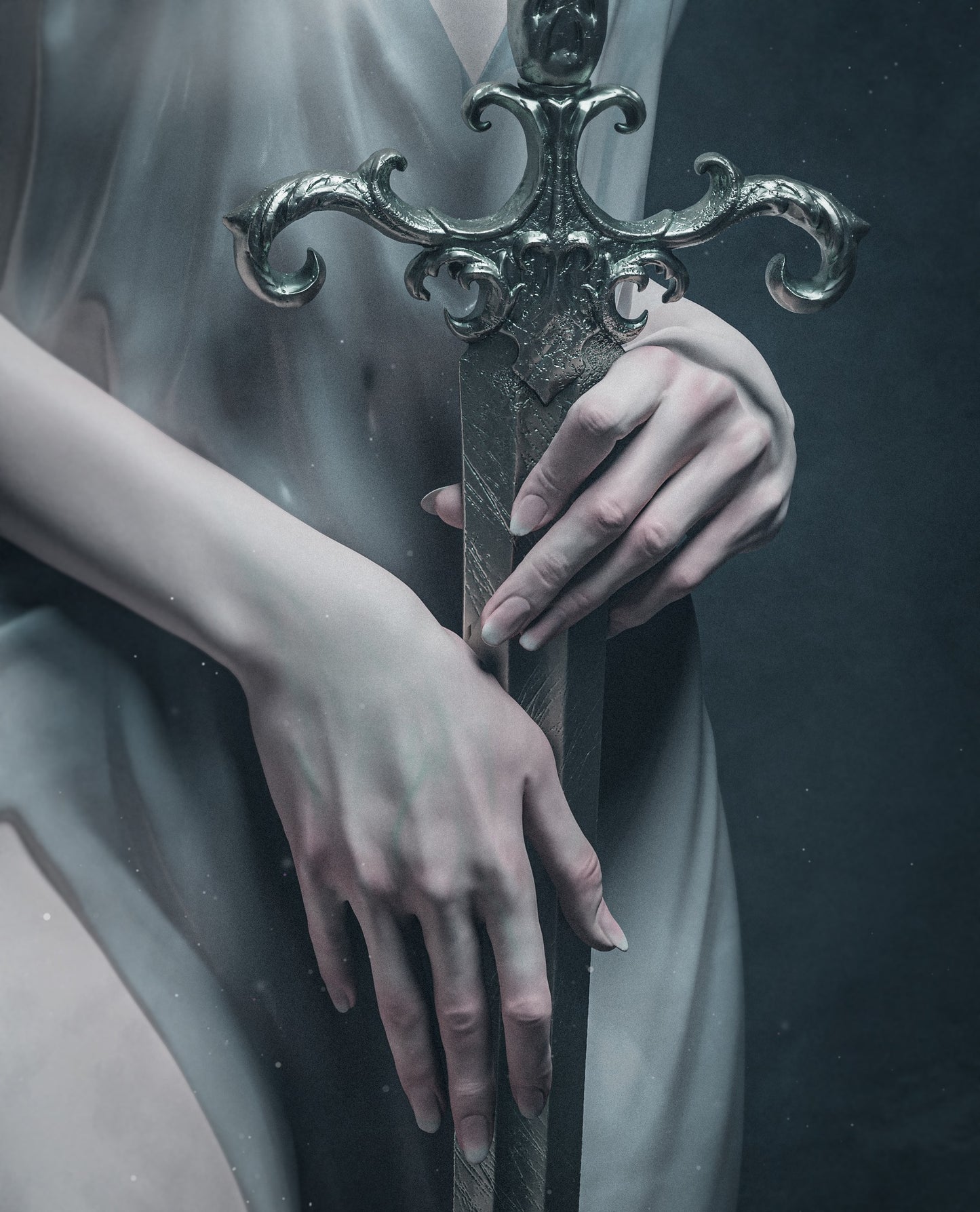 Arthurian fantasy statue