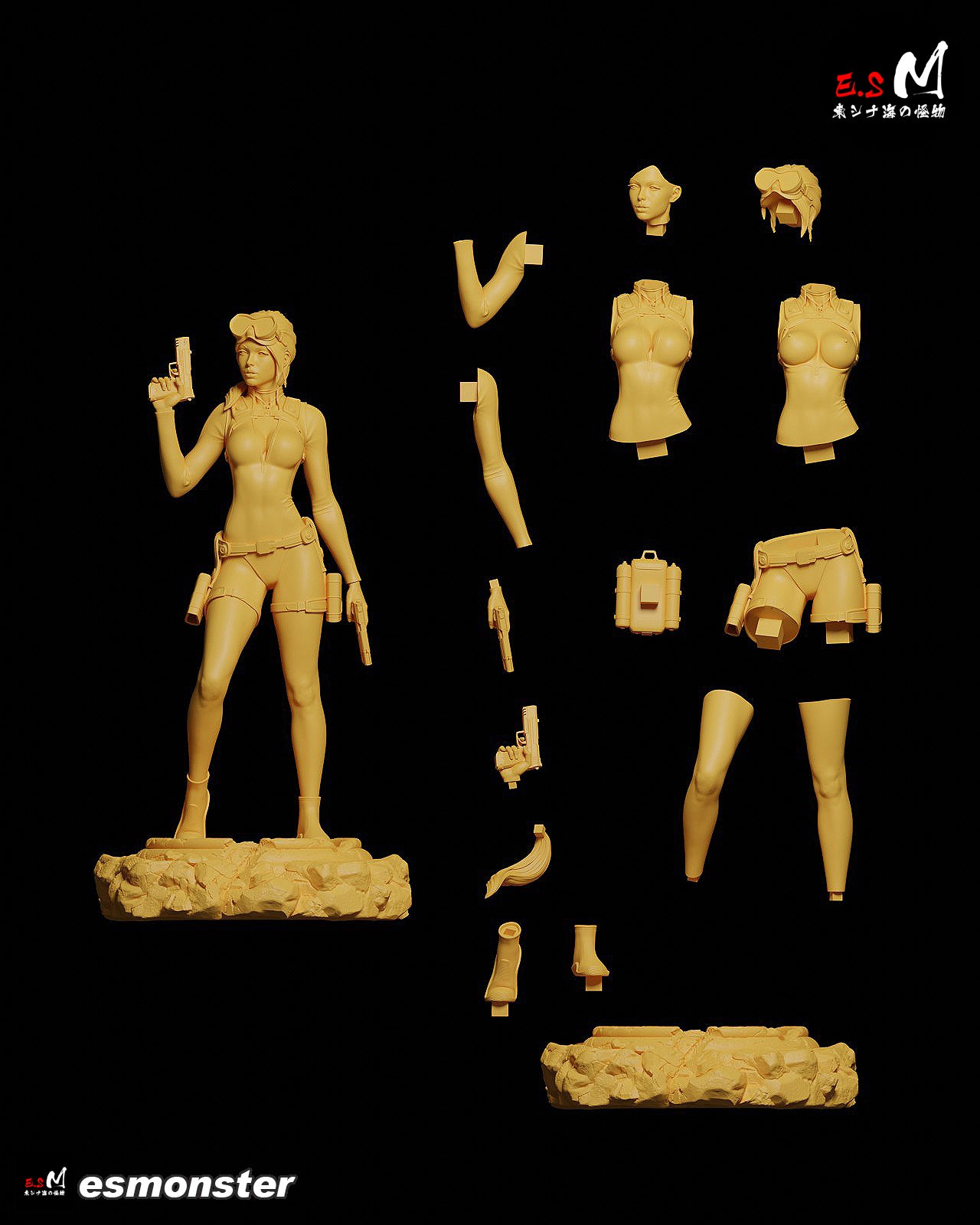 Lara Croft Wetsuit Style Tomb Raider Unpainted Resin Garage Model Kit (1/6-1/12)