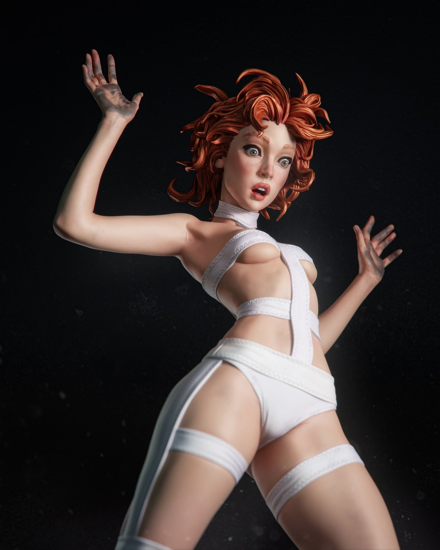 Leeloo Style Fifth Element Heroine – Unpainted 3D Printed Model Kit