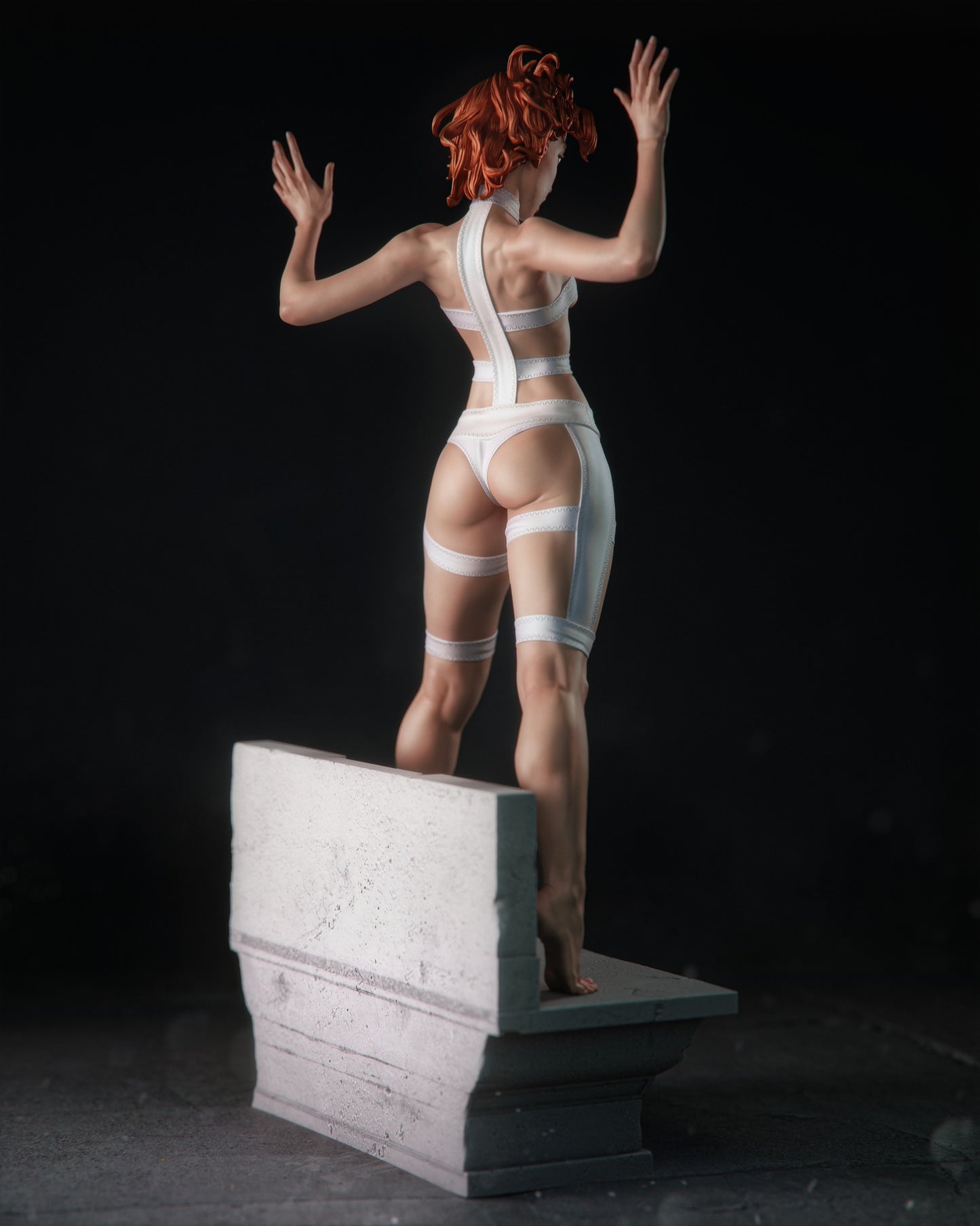 Leeloo Style Fifth Element Heroine – Unpainted 3D Printed Model Kit