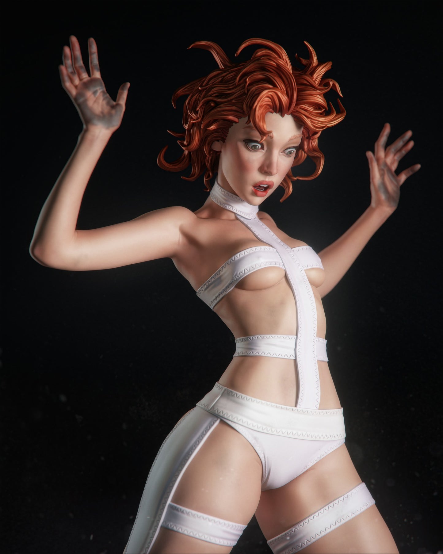 Leeloo Style Fifth Element Heroine – Unpainted 3D Printed Model Kit