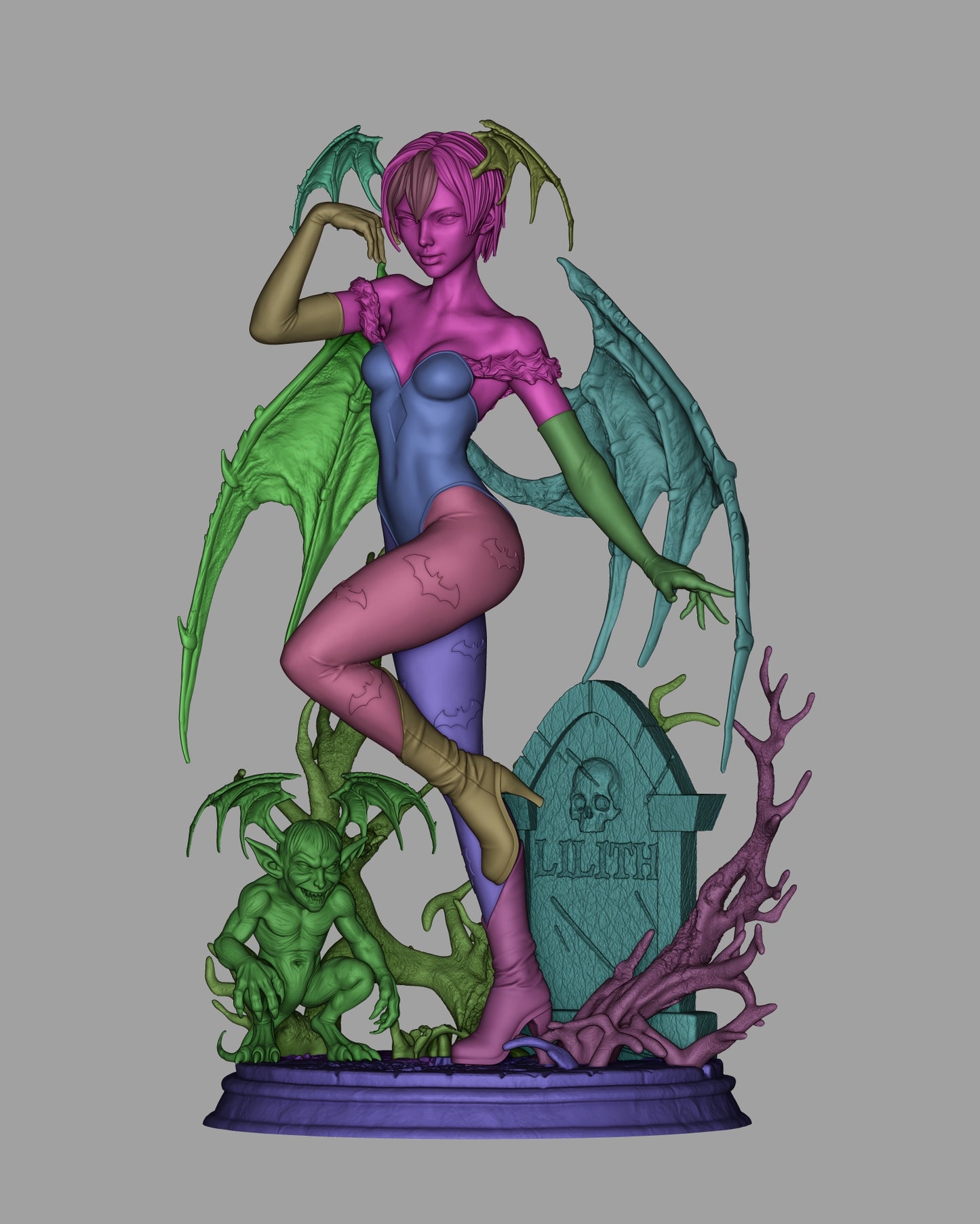 Lilith Aensland resin kit – Unpainted 3D Printed Model kit