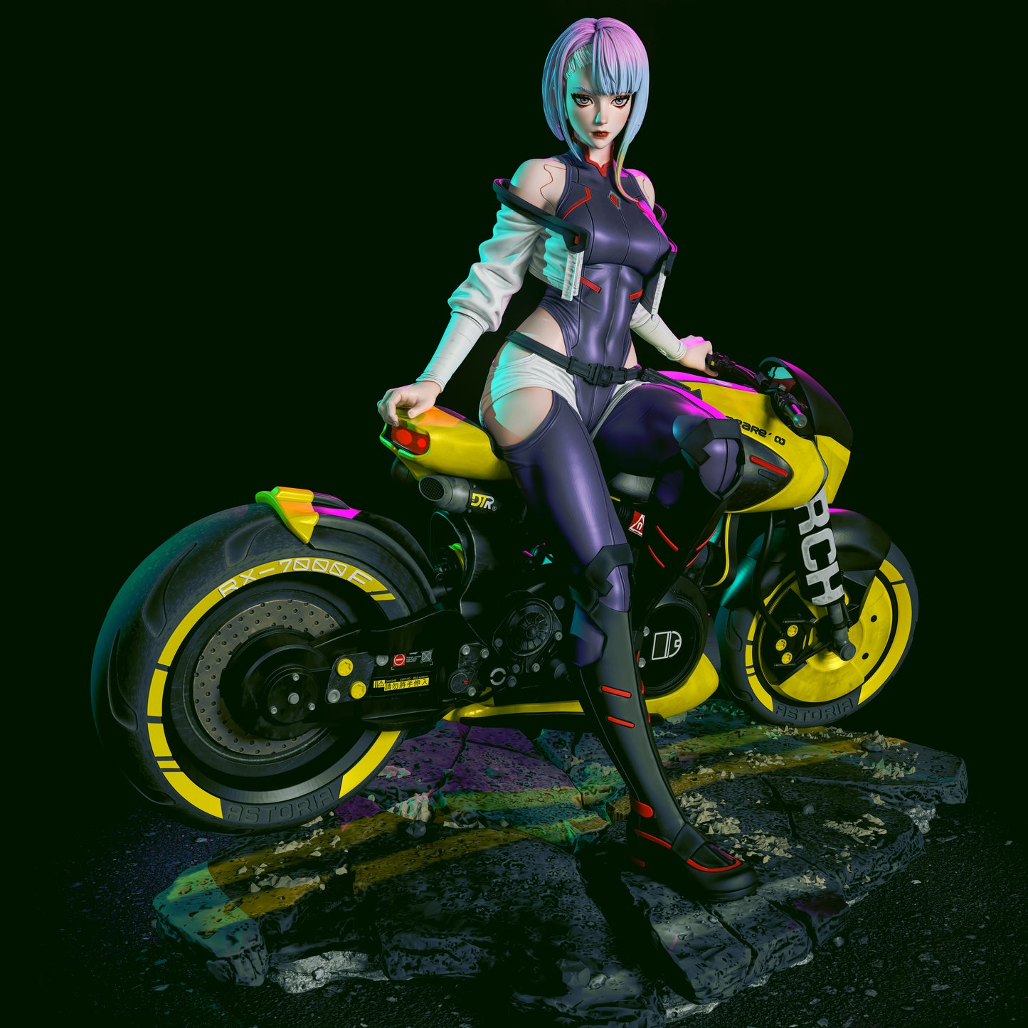 Lucy Style Cyberpunk: Edgerunners Anime Unpainted Resin Garage Kit (1/6-1/12)