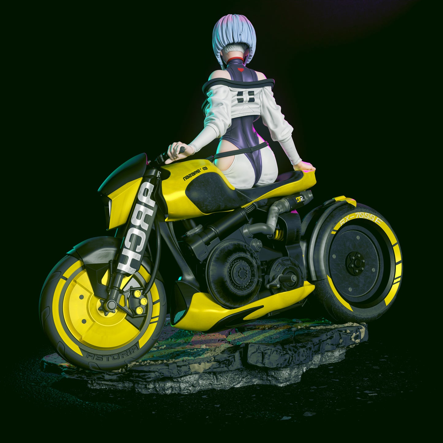 Lucy Style Cyberpunk: Edgerunners Anime Unpainted Resin Garage Kit (1/6-1/12)