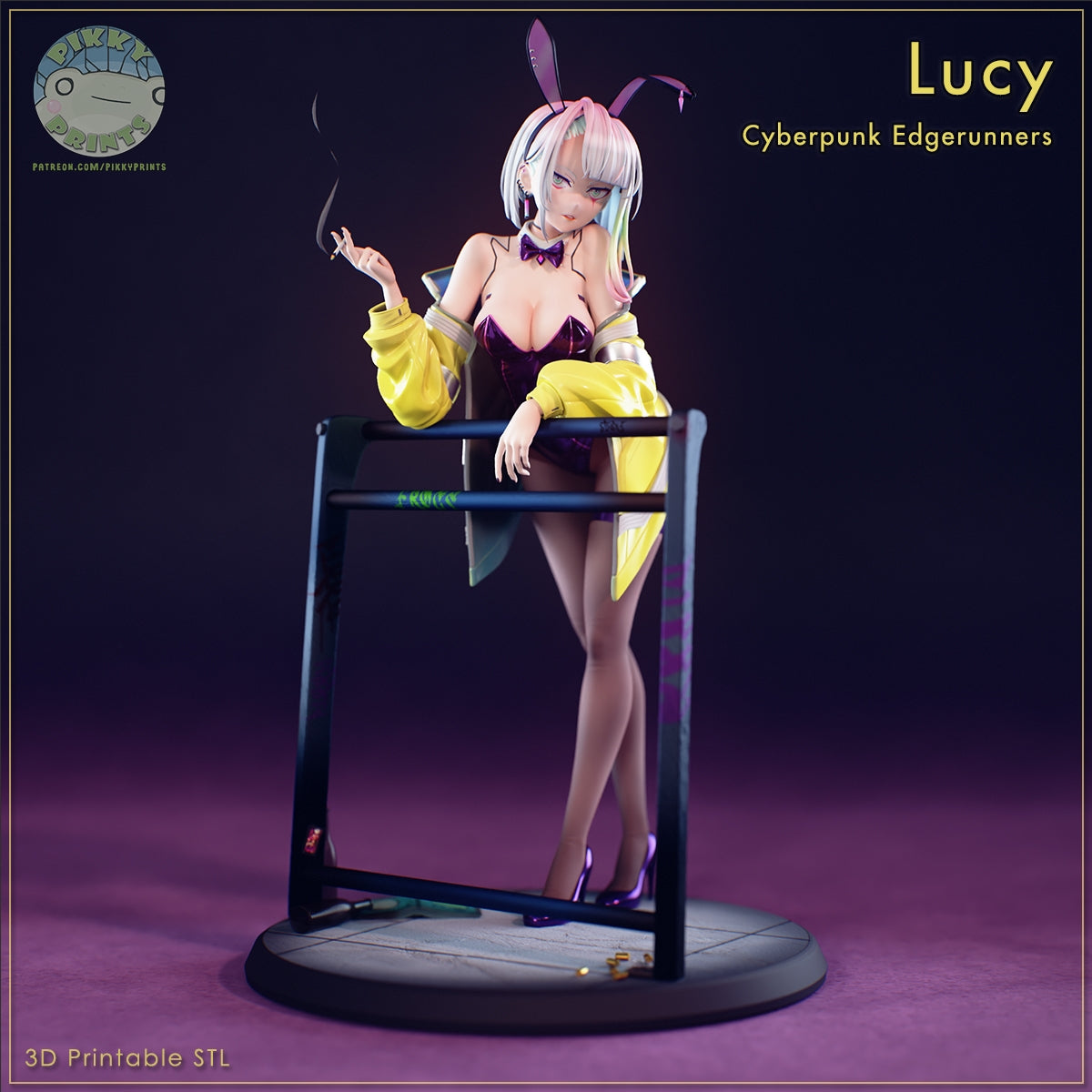 Bunny Lucy Style Cyberpunk Unpainted Resin Garage Kit (1/6-1/12)