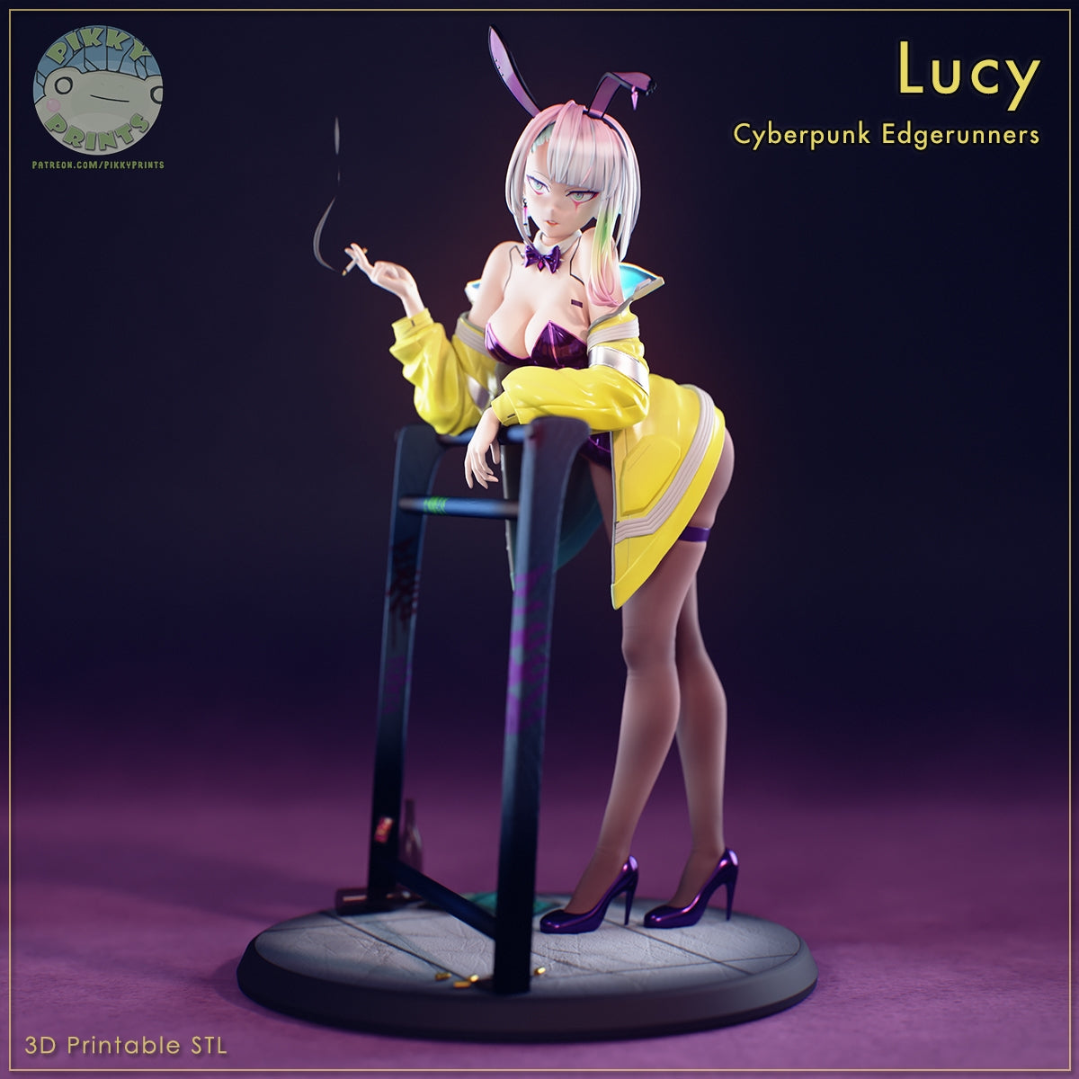 Bunny Lucy Style Cyberpunk Unpainted Resin Garage Kit (1/6-1/12)