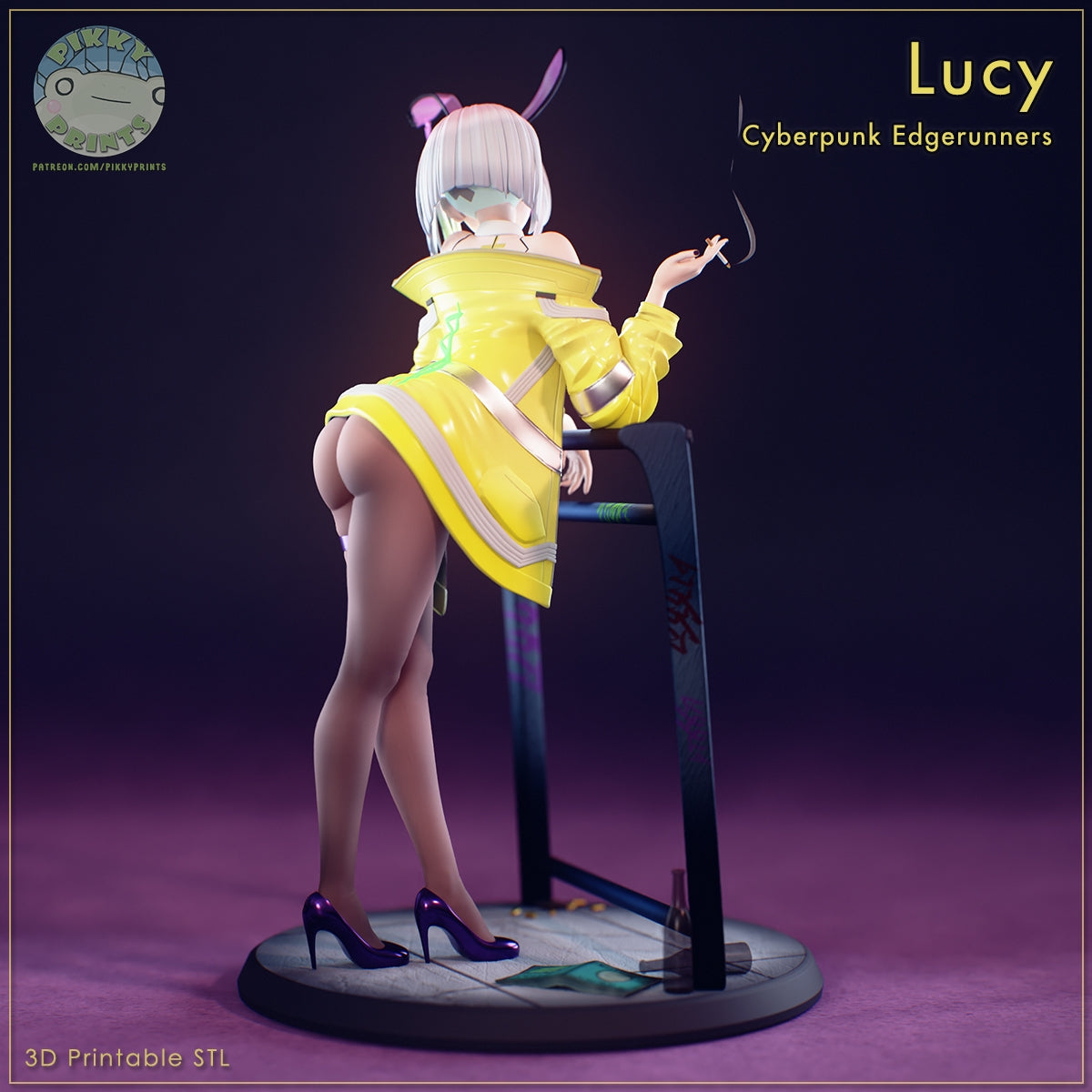 Bunny Lucy Style Cyberpunk Unpainted Resin Garage Kit (1/6-1/12)