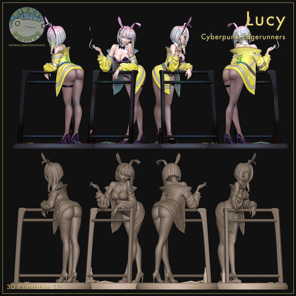 Bunny Lucy Style Cyberpunk Unpainted Resin Garage Kit (1/6-1/12)