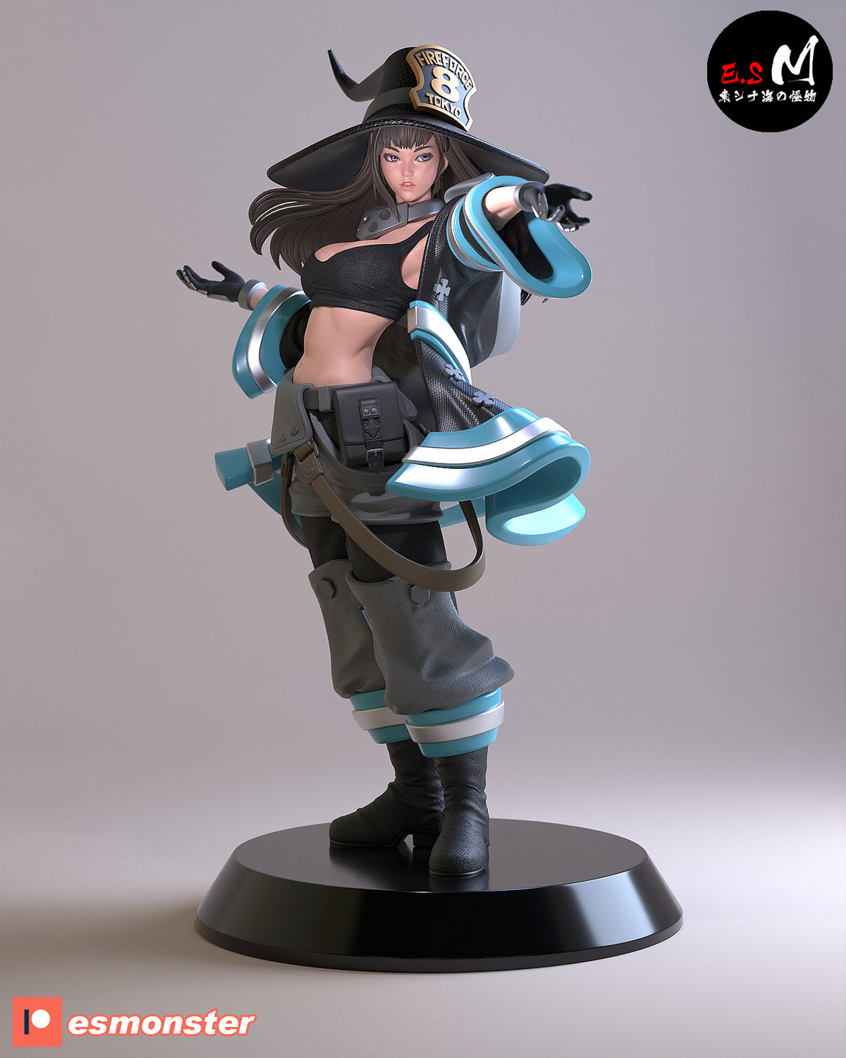 Maki Oze Style Fire Force Anime Unpainted Resin Garage Kit (1/6-1/12)