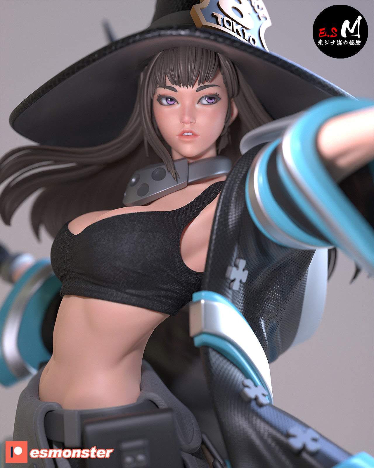 Maki Oze Style Fire Force Anime Unpainted Resin Garage Kit (1/6-1/12)