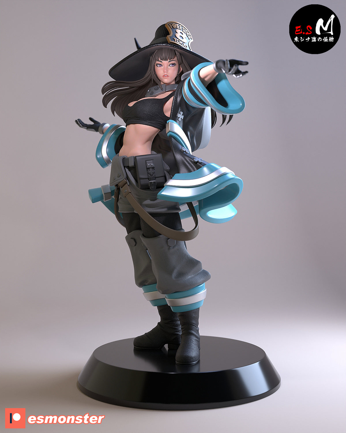 Maki Oze Style Fire Force Anime Unpainted Resin Garage Kit (1/6-1/12)