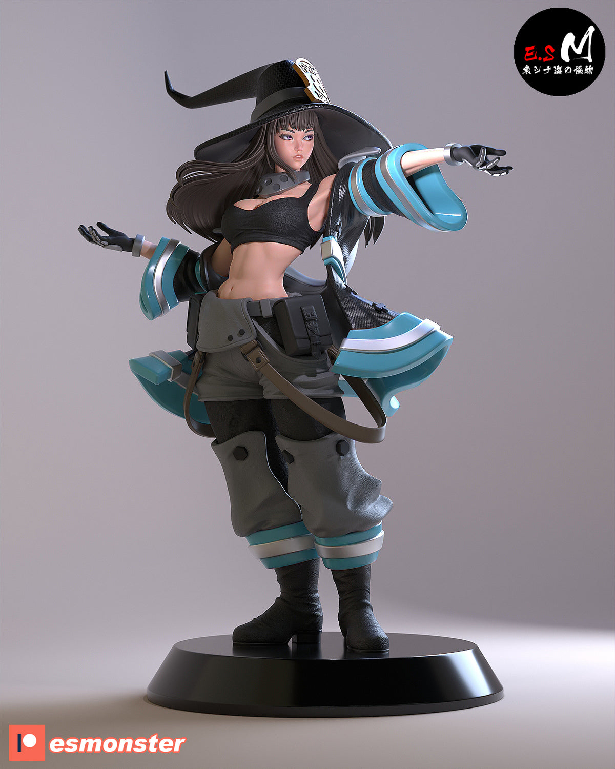 Maki Oze Style Fire Force Anime Unpainted Resin Garage Kit (1/6-1/12)