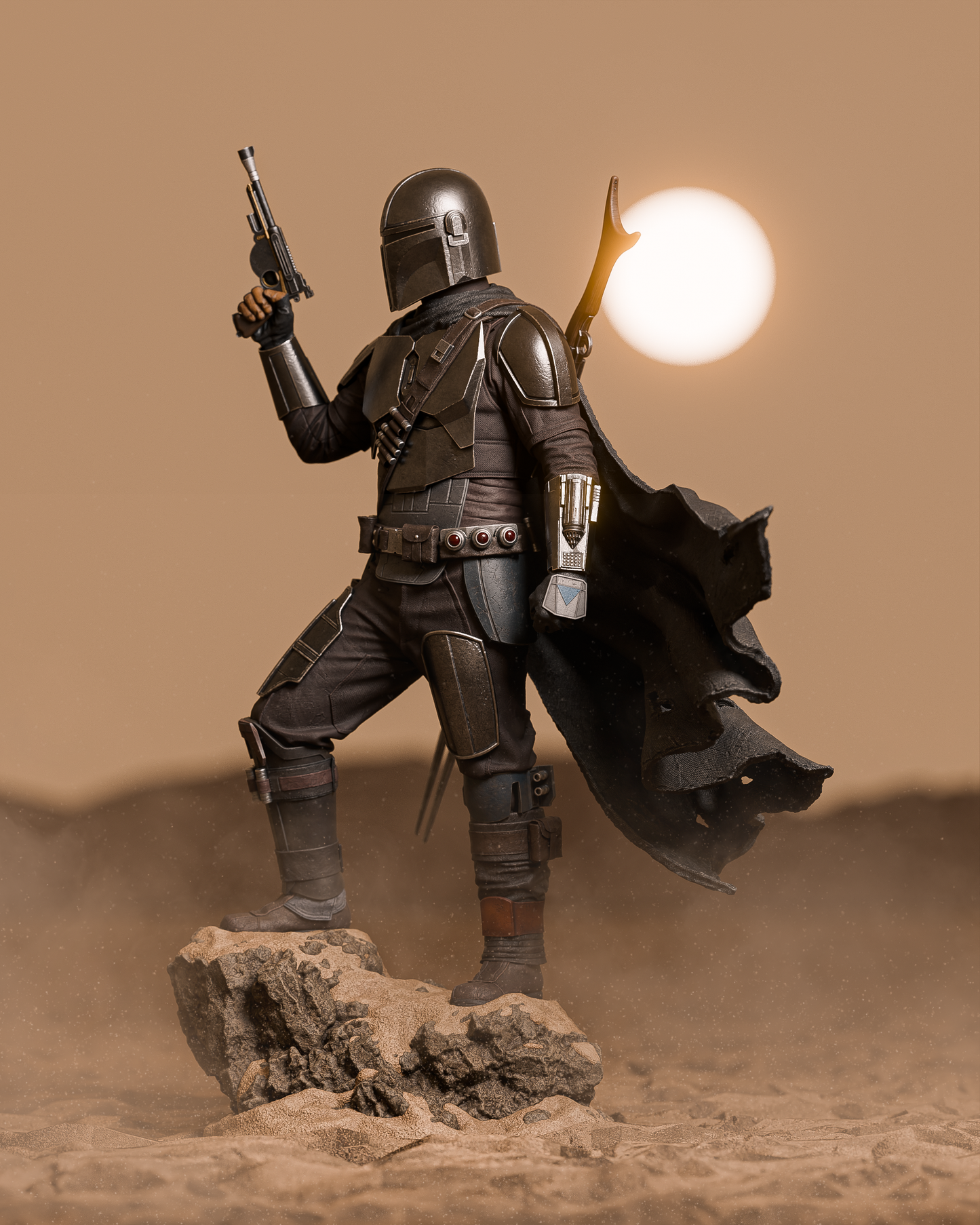 Mandalorian Style Star Wars Unpainted Resin Garage Kit (1/6-1/12)