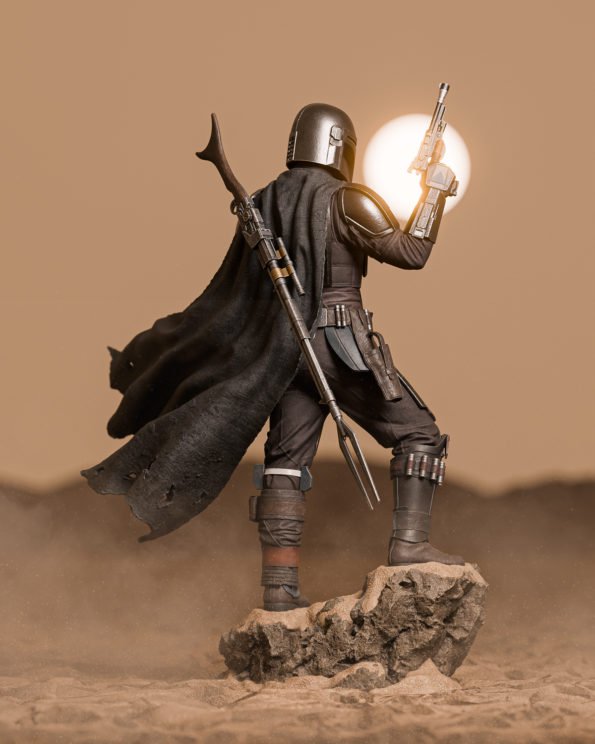 Mandalorian Style Star Wars Unpainted Resin Garage Kit (1/6-1/12)