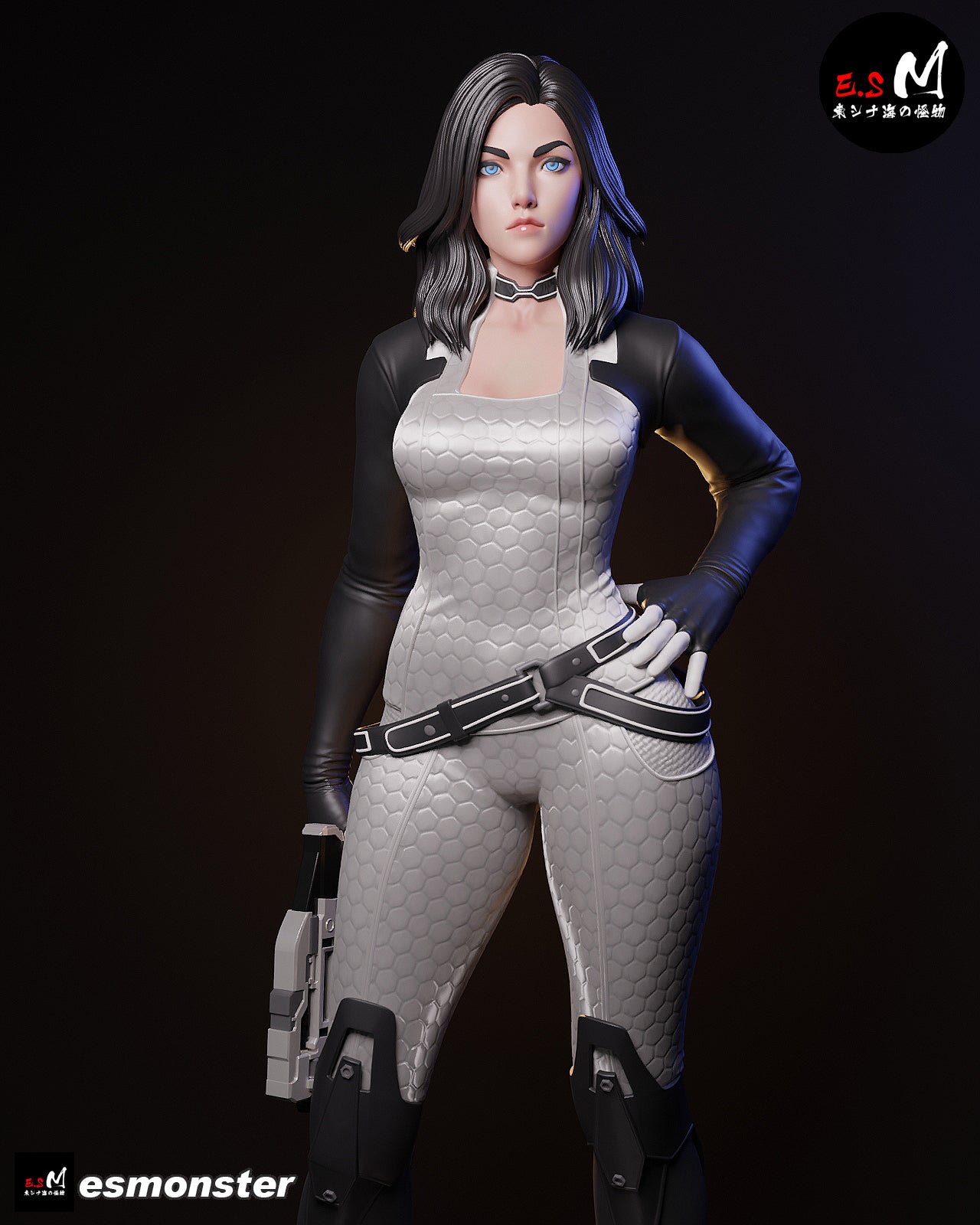 Casual Miranda Lawson Style Mass Effect Unpainted Resin Kit (1/6-1/12)