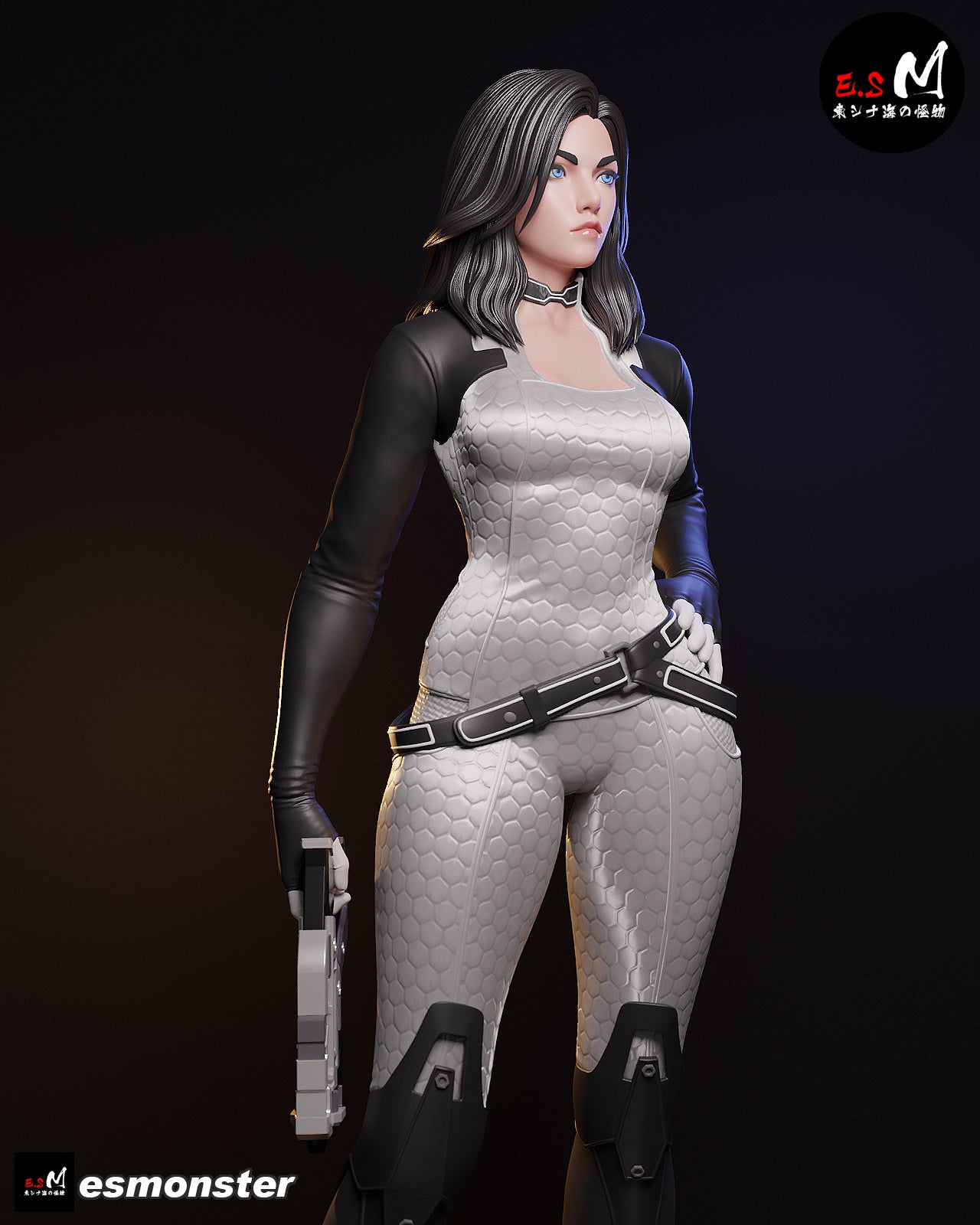 Casual Miranda Lawson Style Mass Effect Unpainted Resin Kit (1/6-1/12)