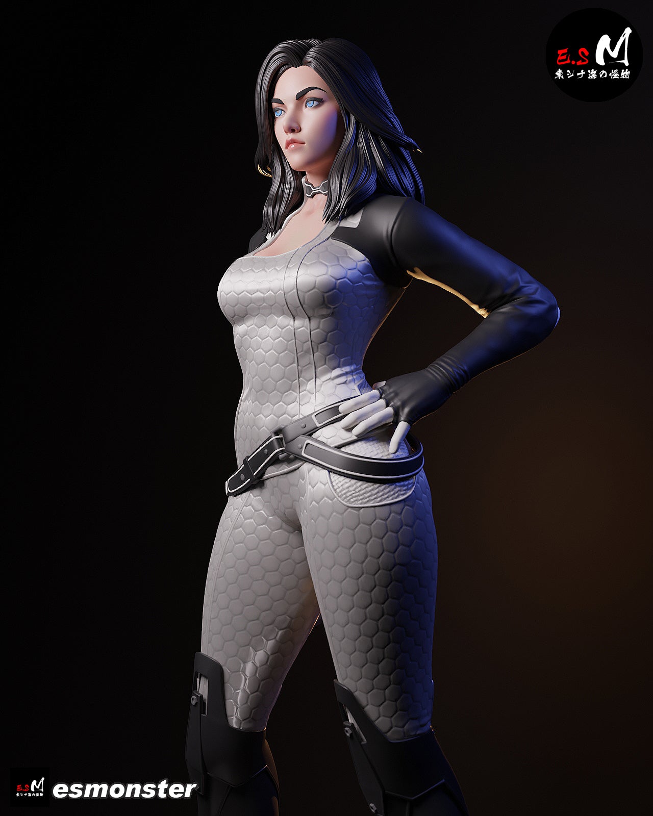 Casual Miranda Lawson Style Mass Effect Unpainted Resin Kit (1/6-1/12)