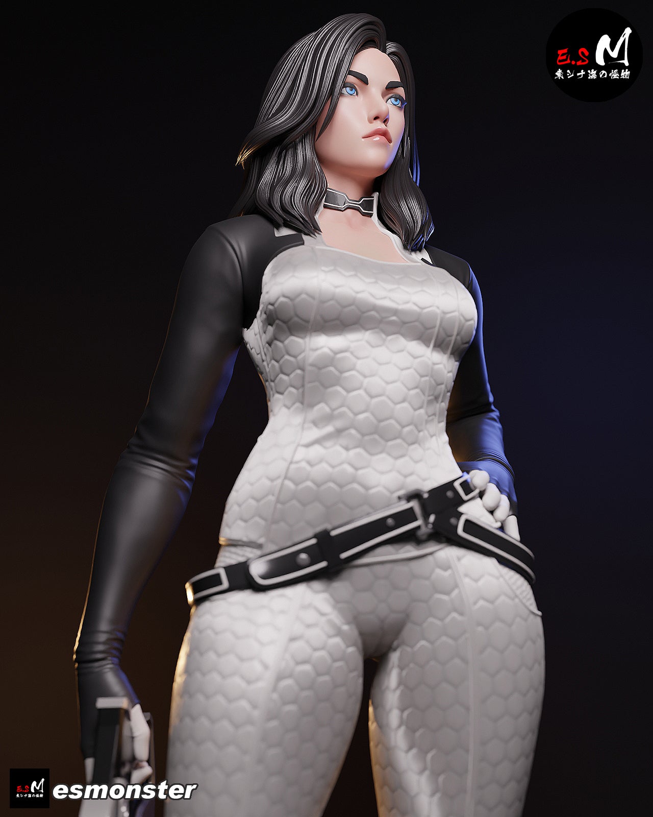 Casual Miranda Lawson Style Mass Effect Unpainted Resin Kit (1/6-1/12)