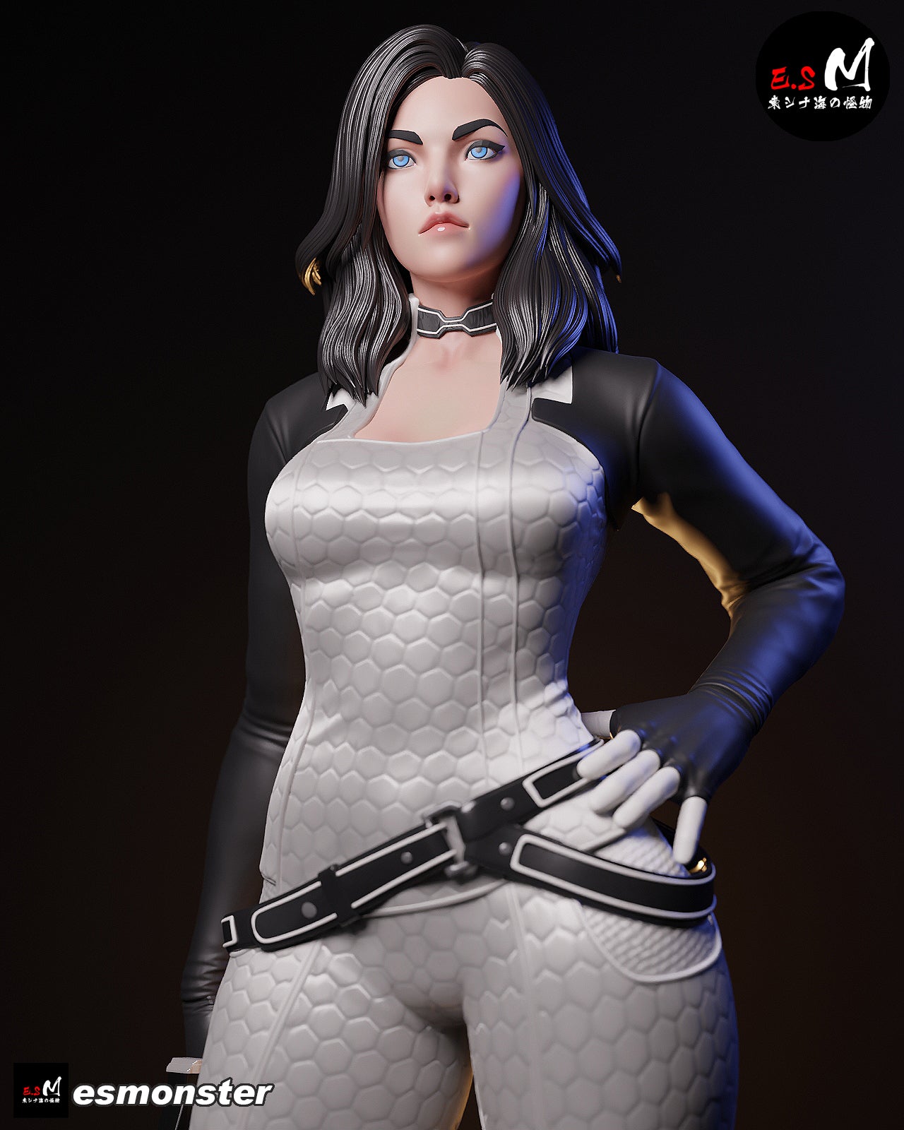 Casual Miranda Lawson Style Mass Effect Unpainted Resin Kit (1/6-1/12)