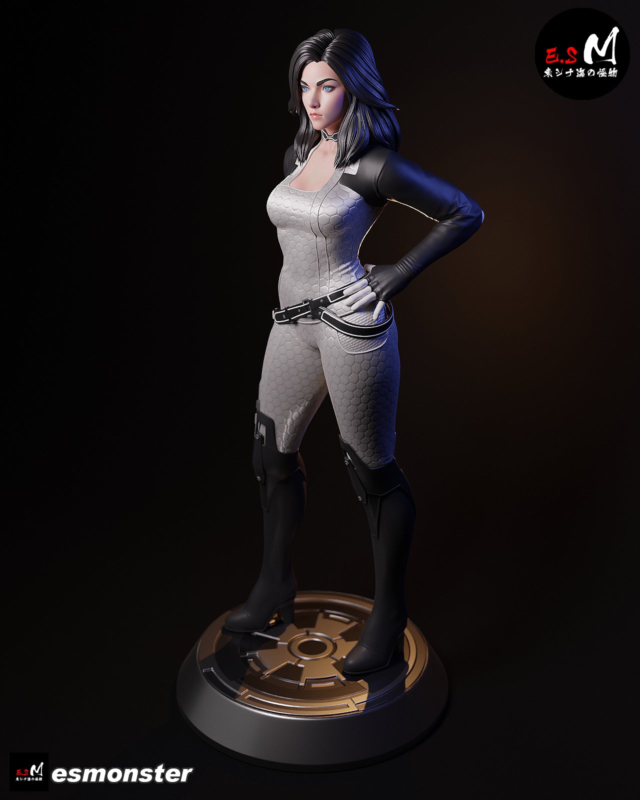 Casual Miranda Lawson Style Mass Effect Unpainted Resin Kit (1/6-1/12)