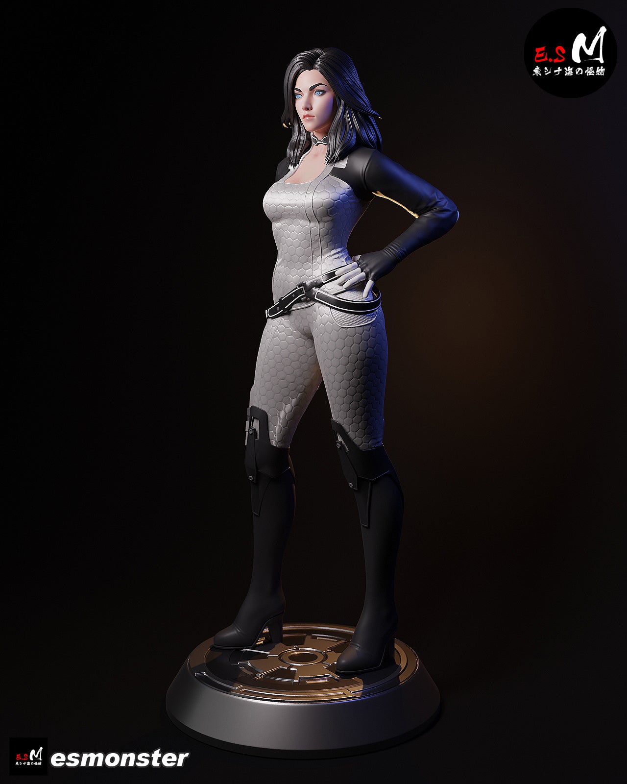 Casual Miranda Lawson Style Mass Effect Unpainted Resin Kit (1/6-1/12)