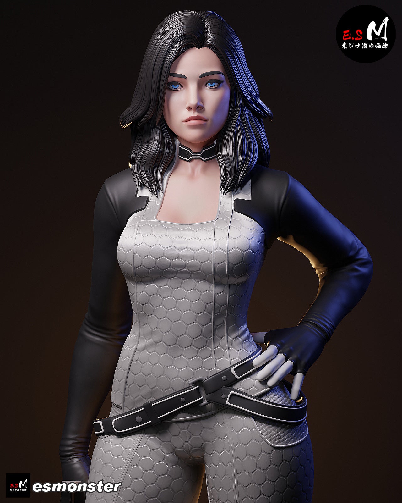 Casual Miranda Lawson Style Mass Effect Unpainted Resin Kit (1/6-1/12)