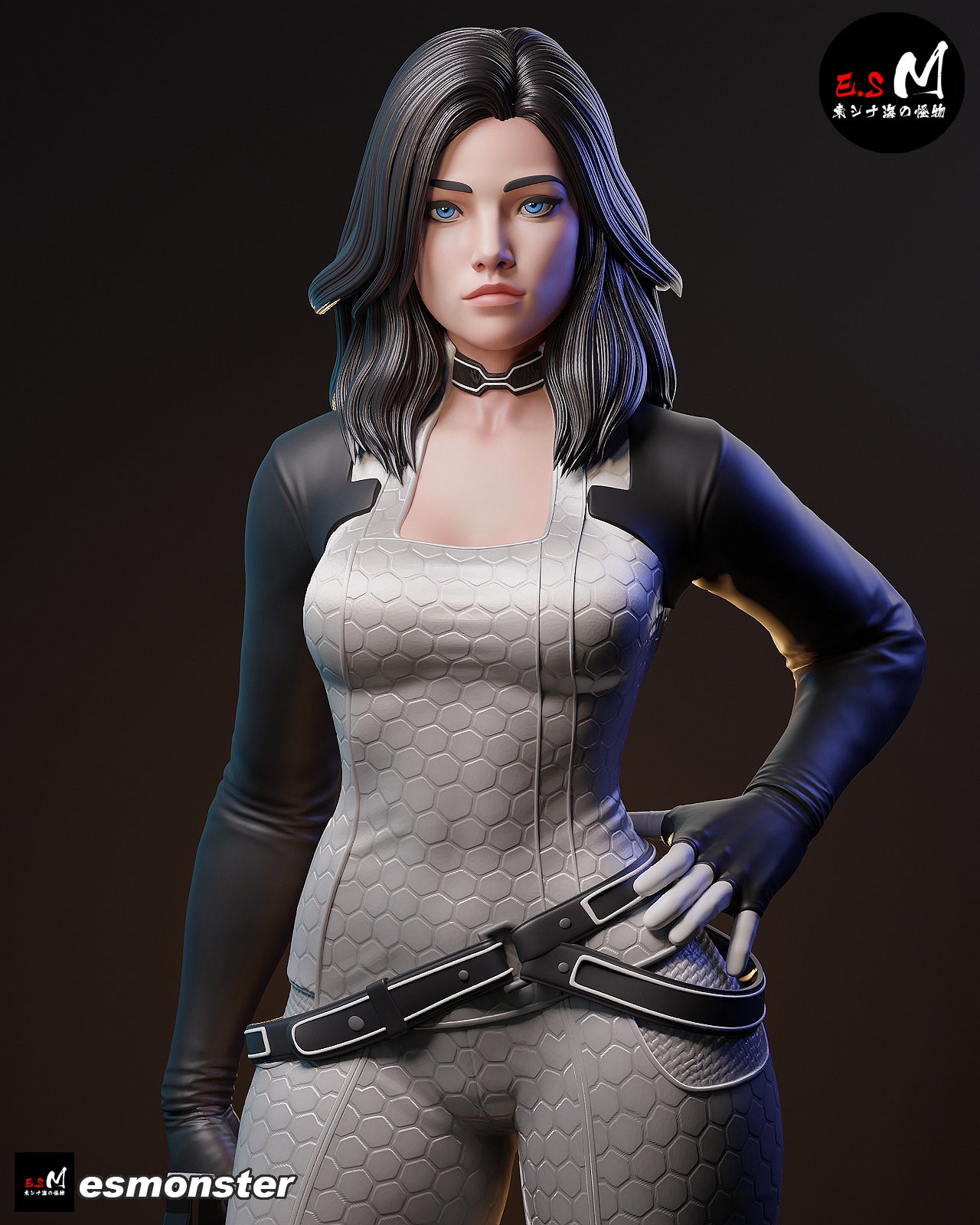 Casual Miranda Lawson Style Mass Effect Unpainted Resin Kit (1/6-1/12)