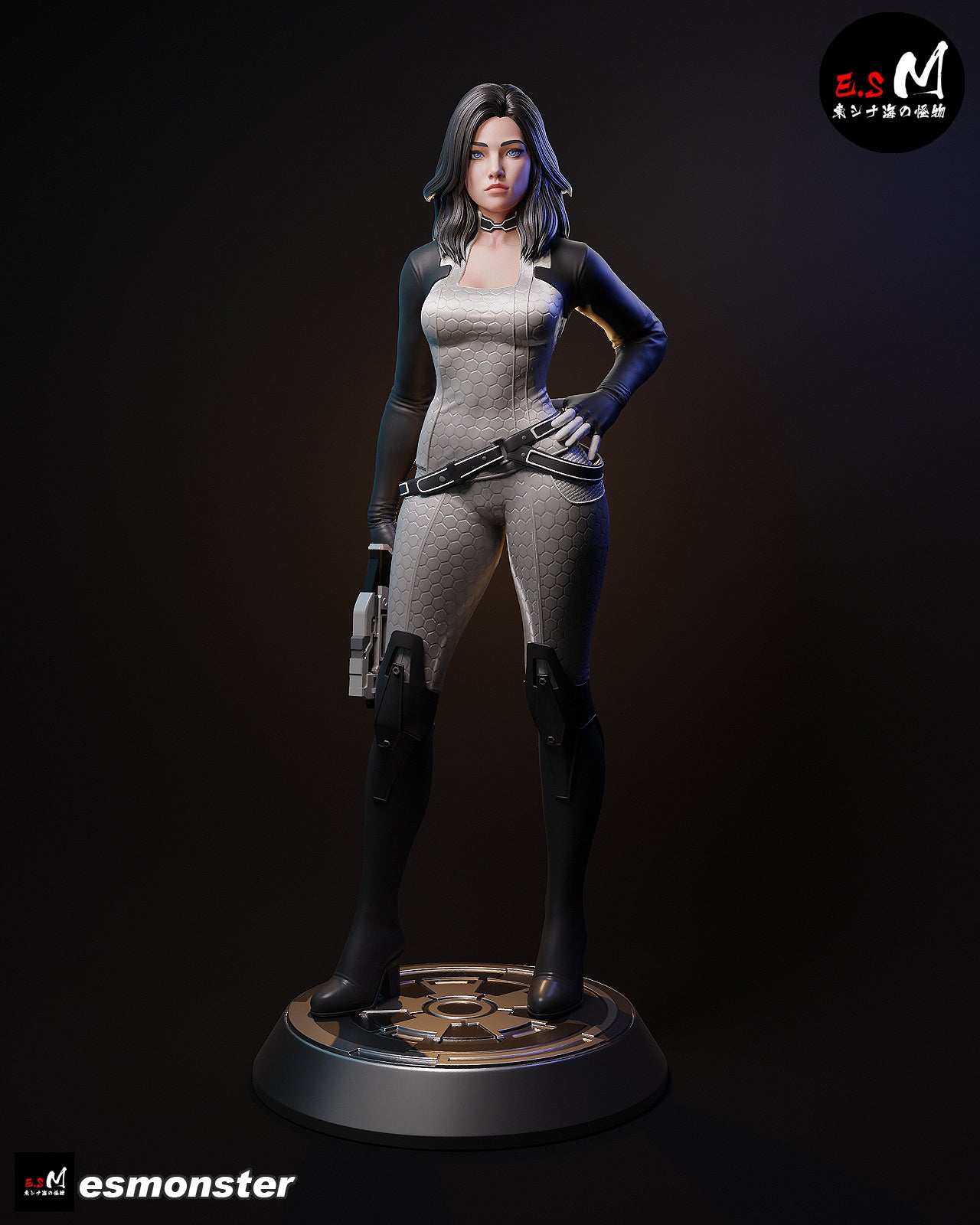 Casual Miranda Lawson Style Mass Effect Unpainted Resin Kit (1/6-1/12)