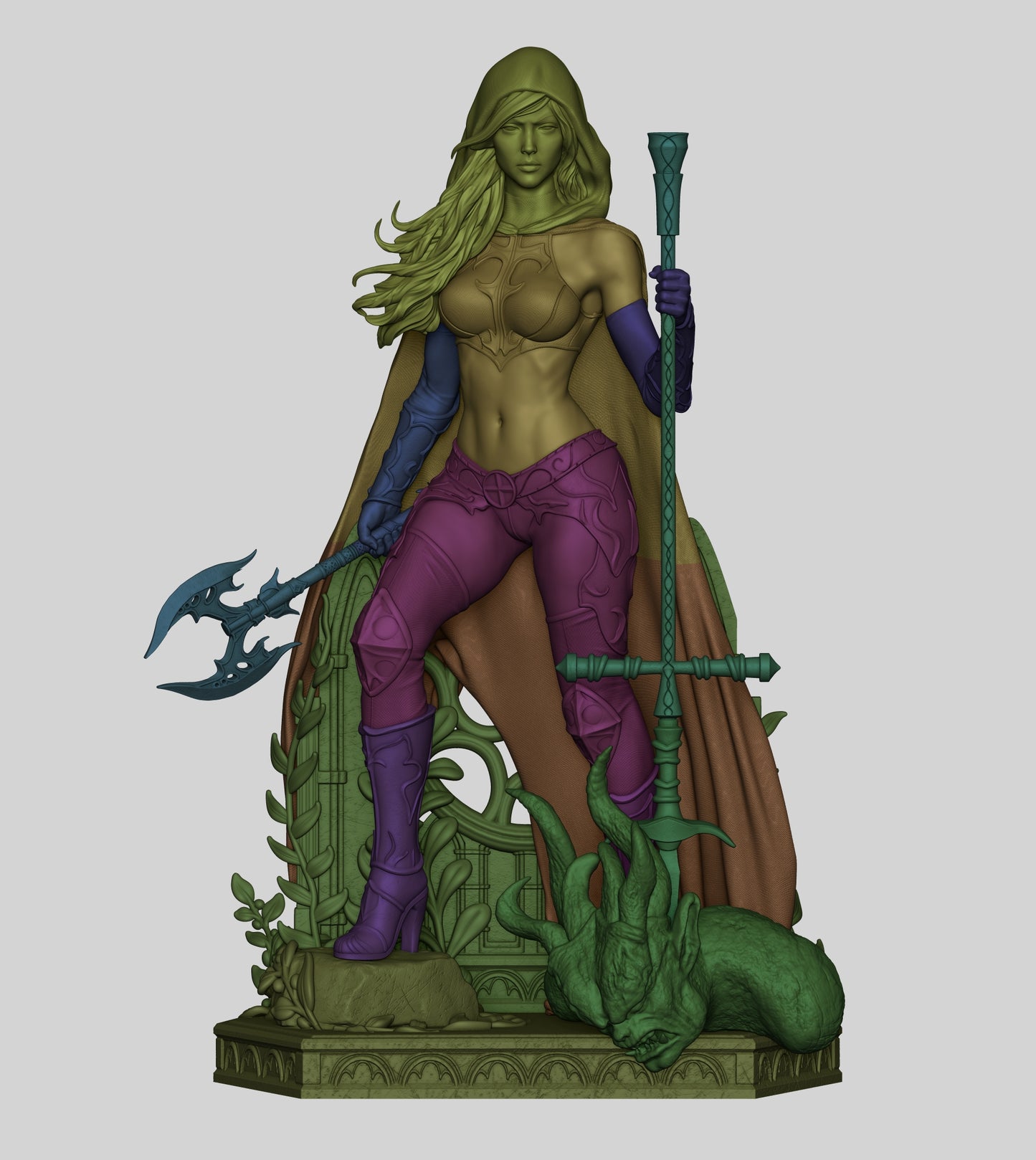 Magdalena Style Witchblade Warrior Resin Kit – Unpainted 3D Printed Model Kit