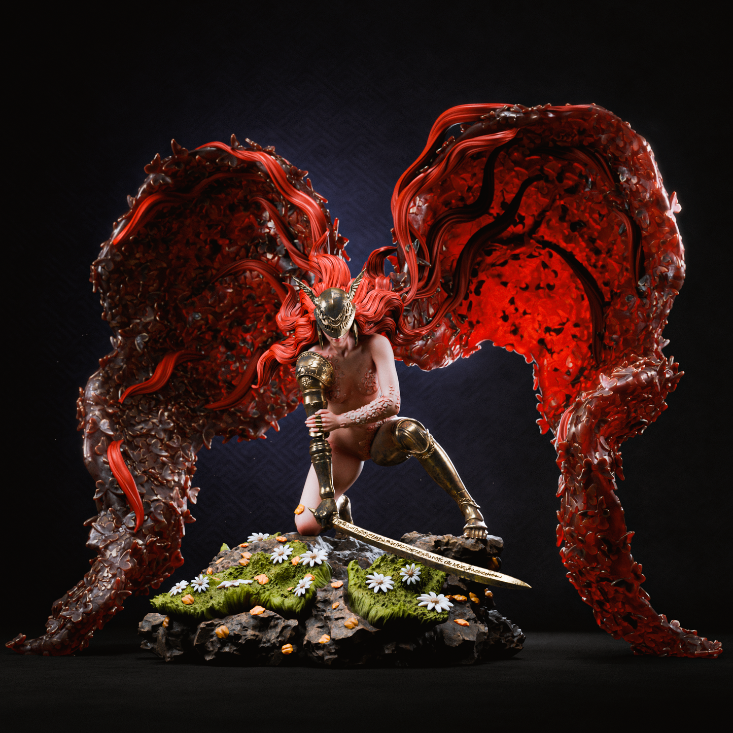 Rot Goddess Malenia Style Elden Ring Unpainted Resin Garage Kit (1/6-1/12)