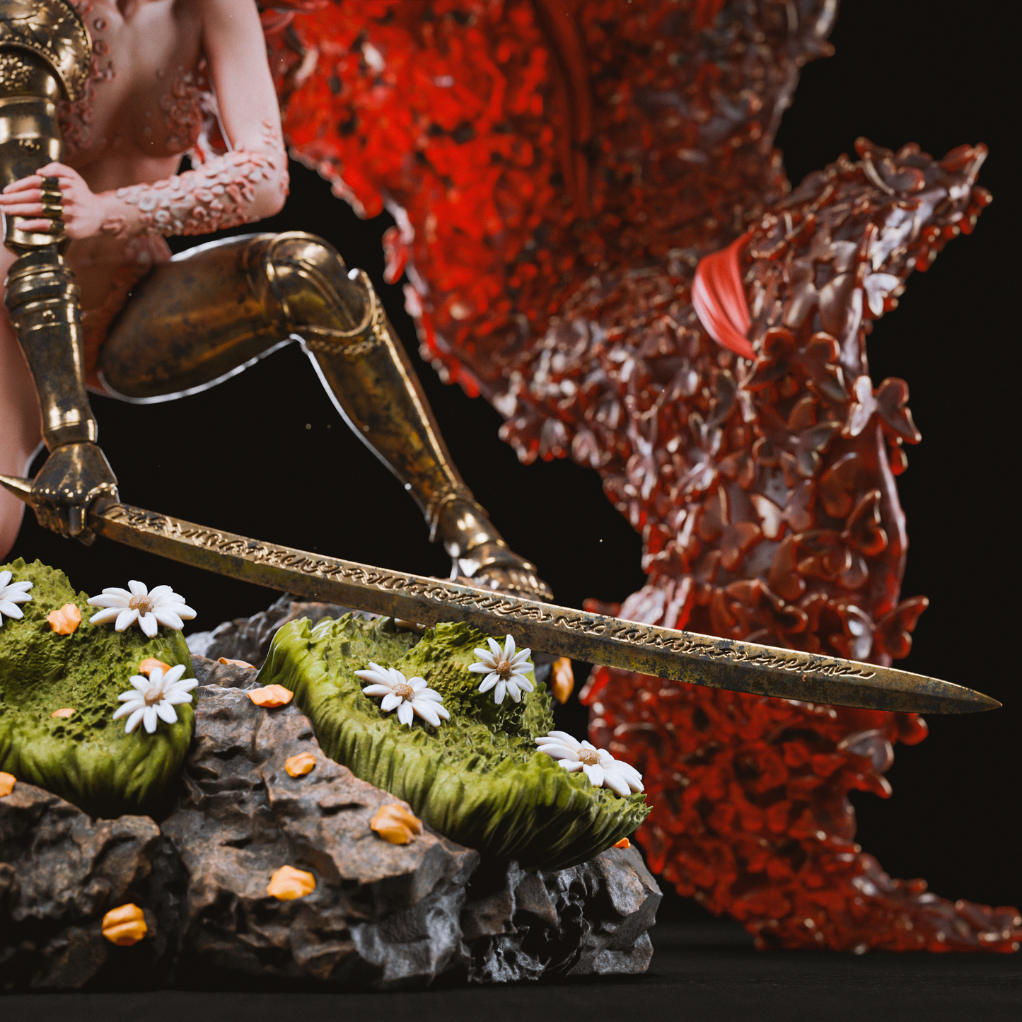 Rot Goddess Malenia Style Elden Ring Unpainted Resin Garage Kit (1/6-1/12)